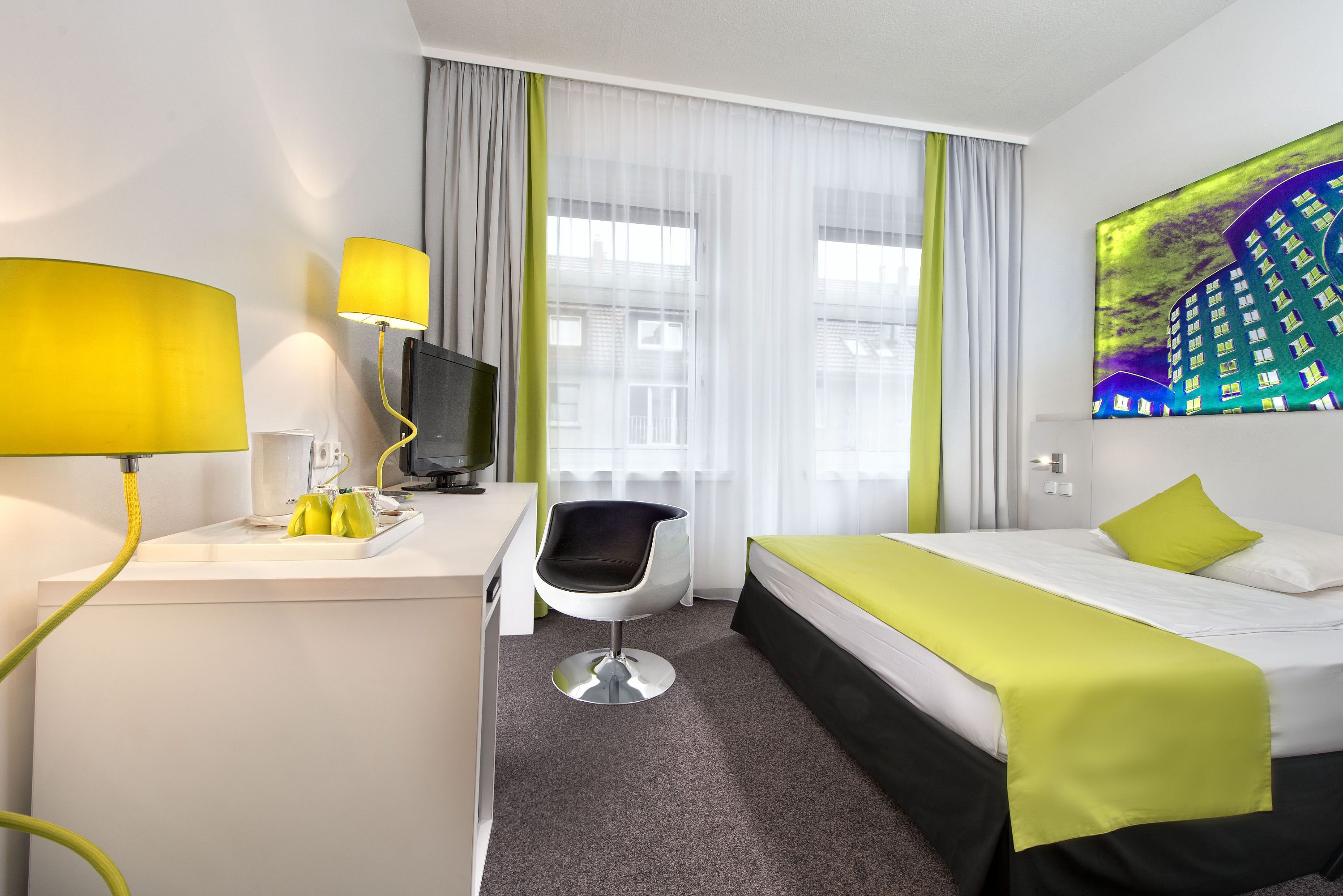 Guest room at the Wyndham Garden Duesseldorf City Centre Koenigsallee in Dusseldorf, Other than US/Canada