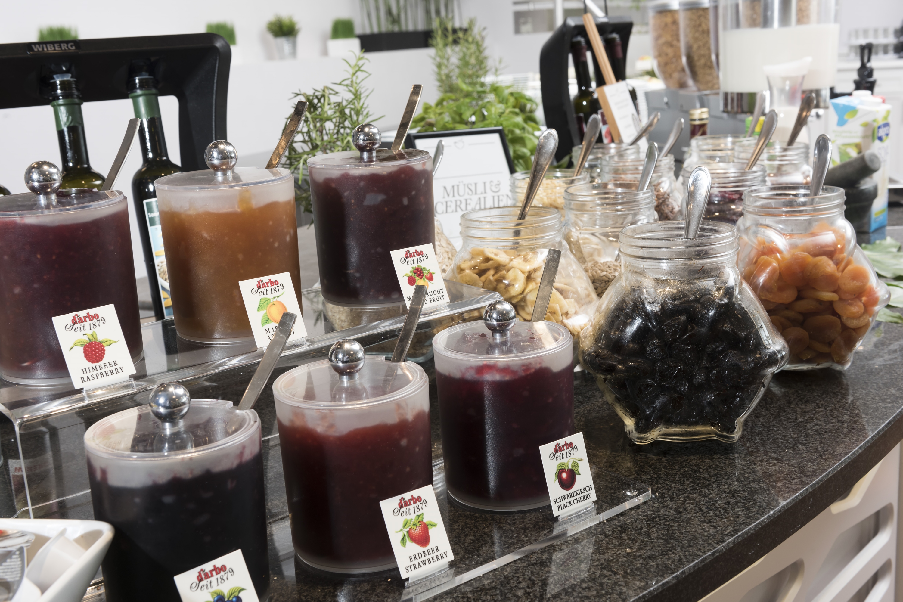 Wyndham Garden Kassel restaurant breakfast area close up in Kassel, Other than US/Canada