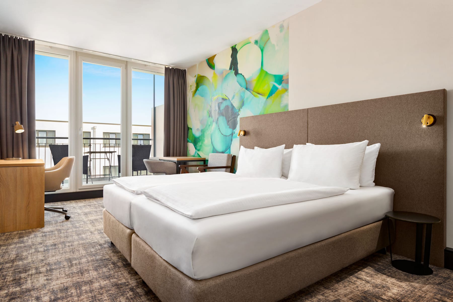 Guest room at the Wyndham Garden Munich Messe in Munich, Other than US/Canada