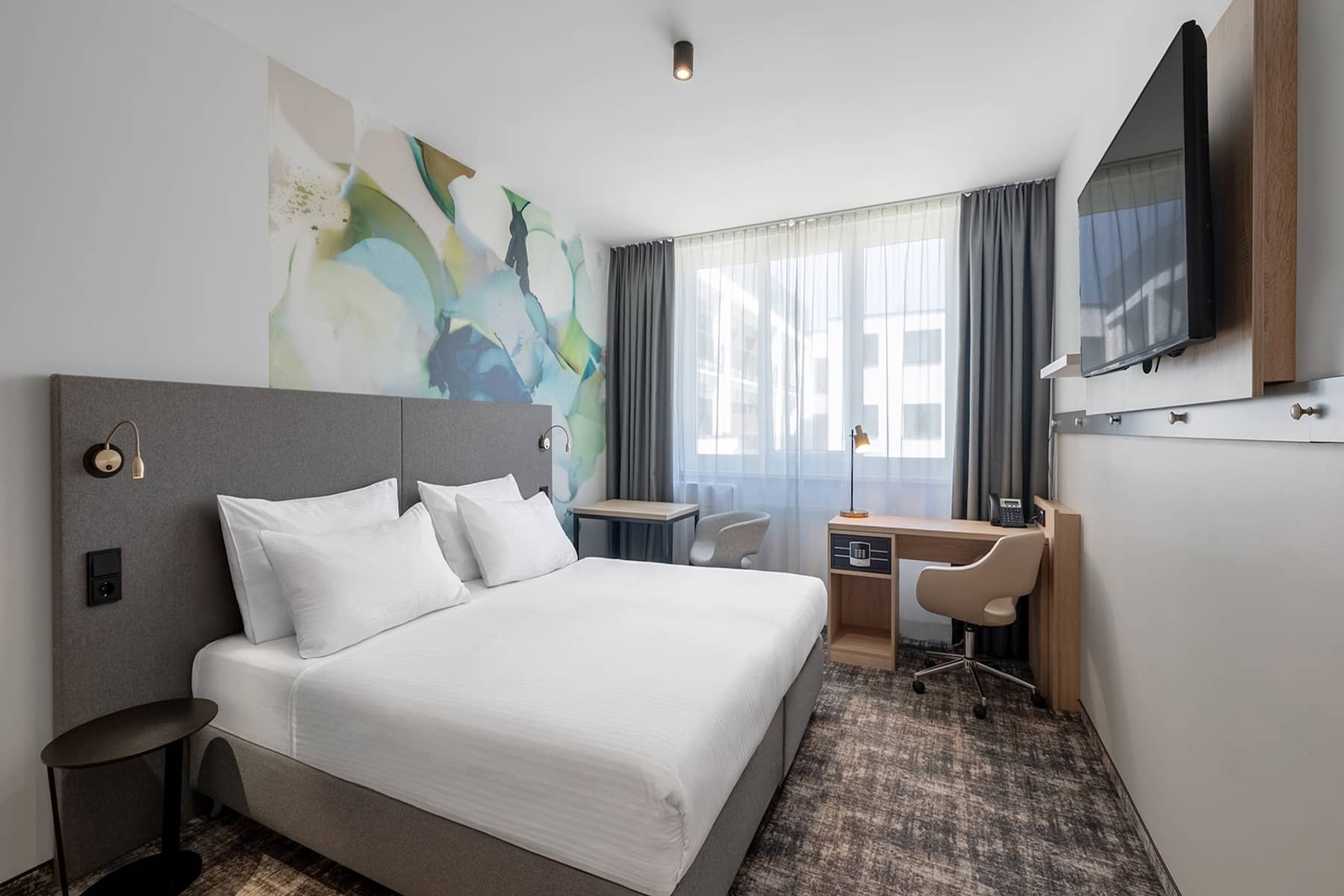 Guest room at the Wyndham Garden Munich Messe in Munich, Other than US/Canada