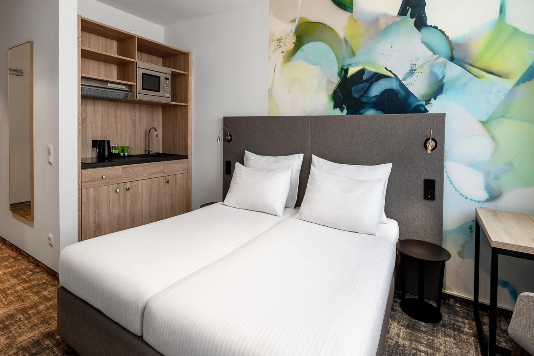 Guest room at the Wyndham Garden Munich Messe in Munich, Other than US/Canada