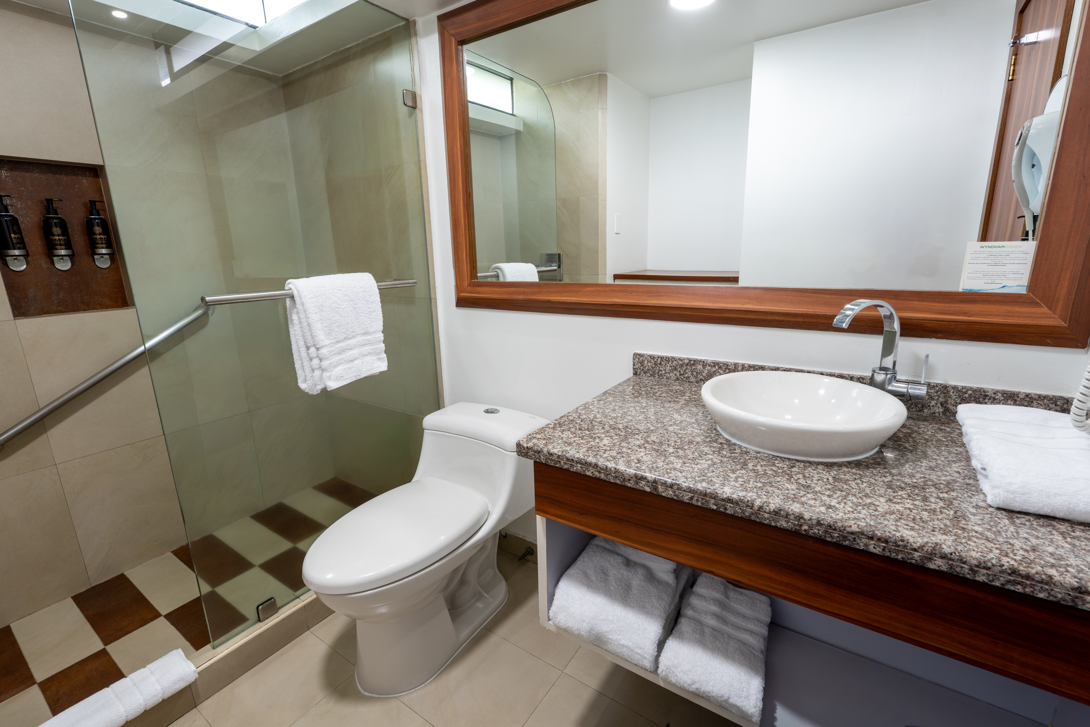 Guest room bath at the Wyndham Garden Quito in Quito, Other than US/Canada