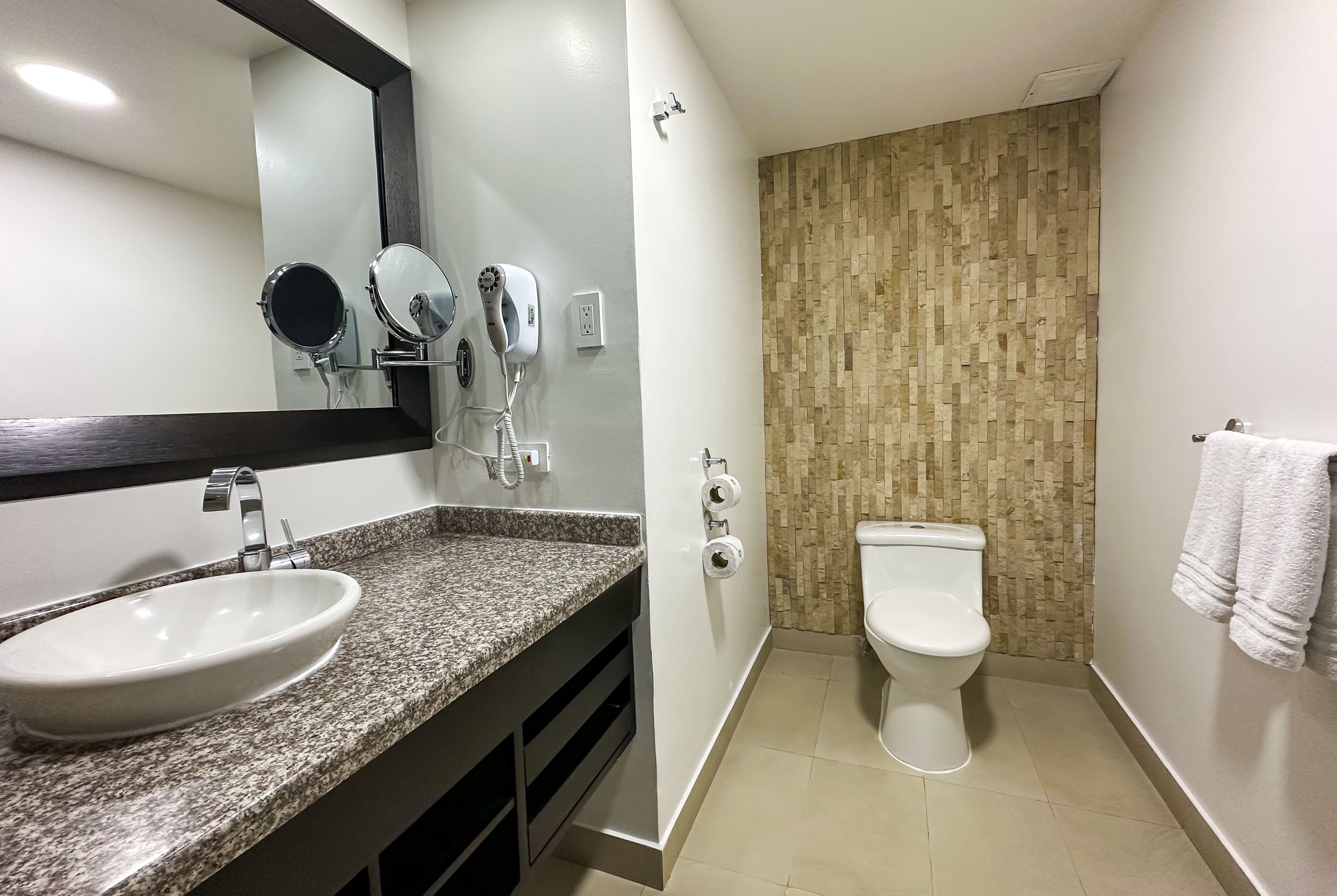 Guest room bath at the Wyndham Garden Quito in Quito, Other than US/Canada