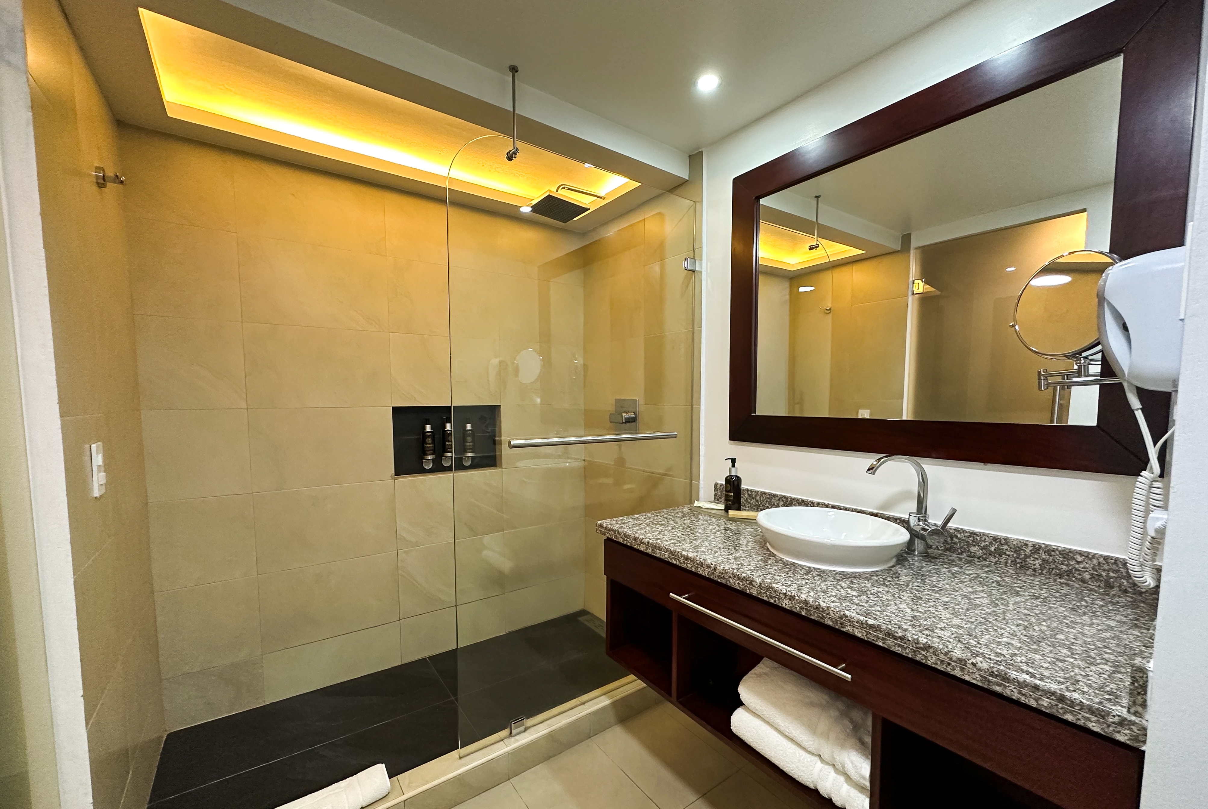 Guest room bath at the Wyndham Garden Quito in Quito, Other than US/Canada