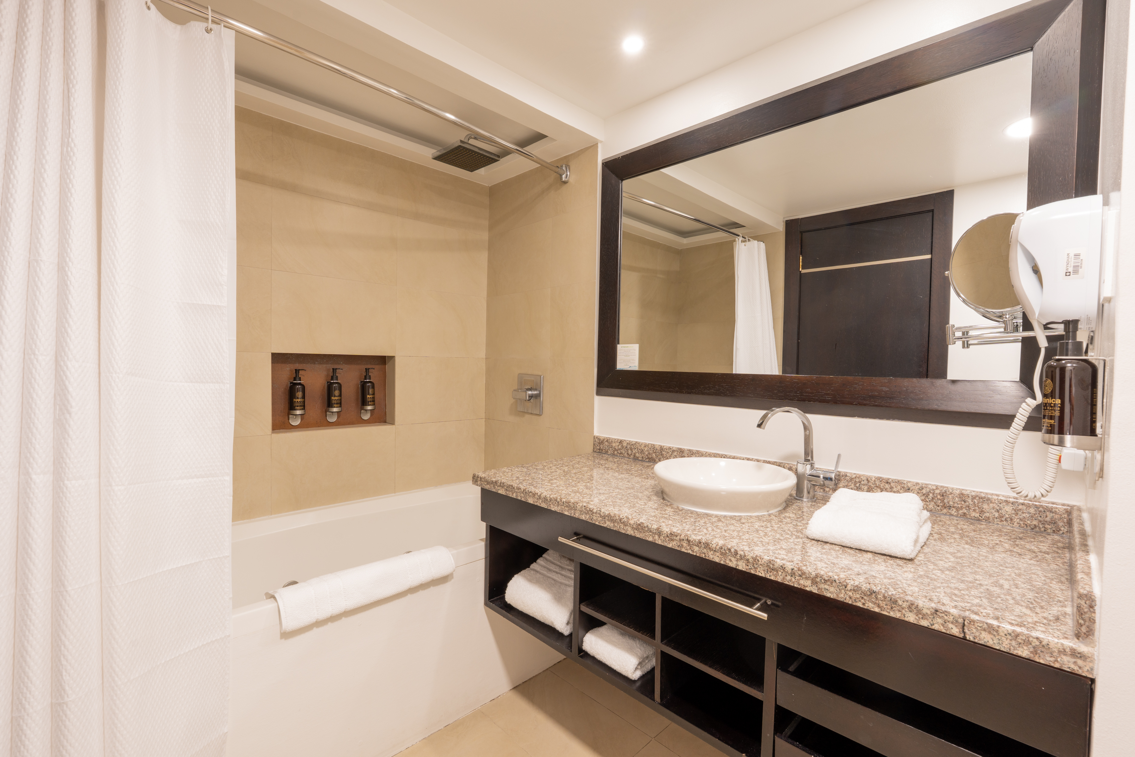 Guest room bath at the Wyndham Garden Quito in Quito, Other than US/Canada