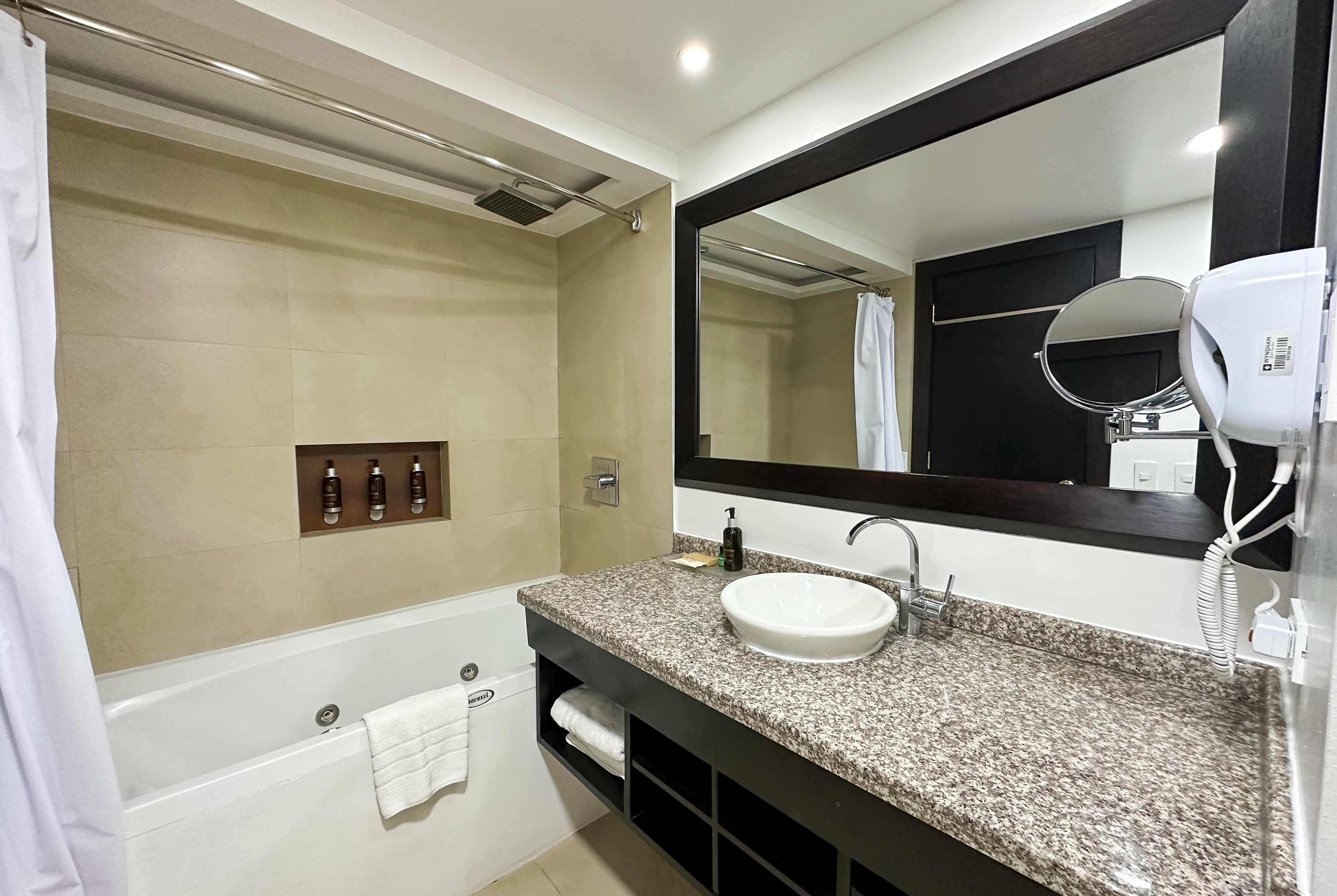 Guest room bath at the Wyndham Garden Quito in Quito, Other than US/Canada