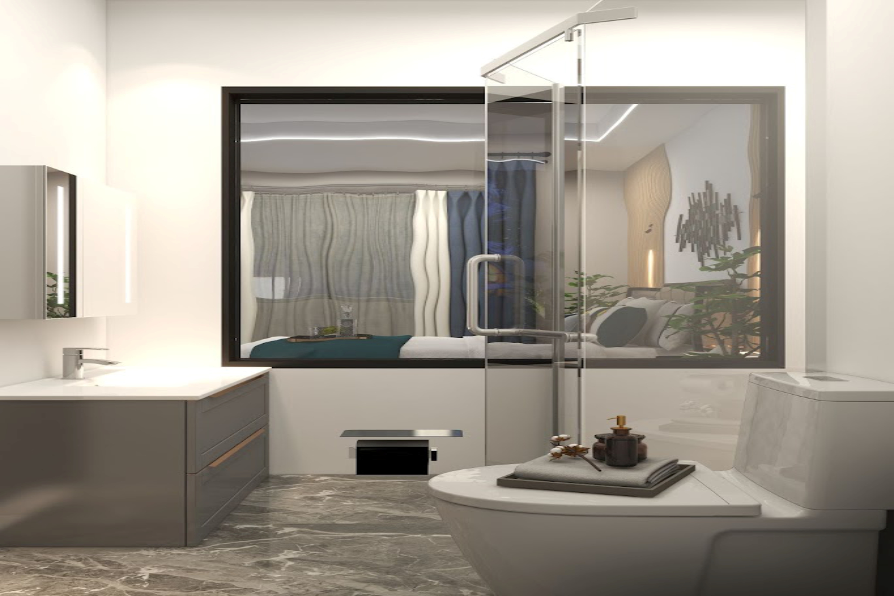 Guest room bath at the Wyndham Garden Wailoaloa Beach Fiji in Nadi, Other than US/Canada