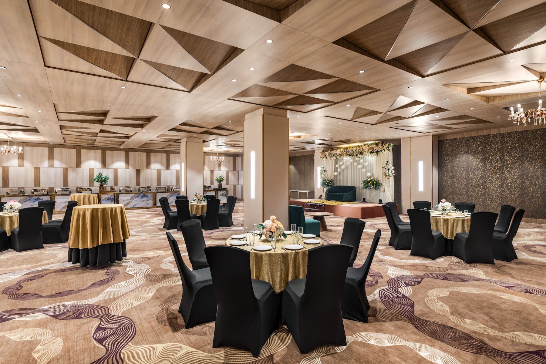 Meeting room banquet rounds at Wyndham Garden Sonipat Murthal in Sonipat, Other than US/Canada