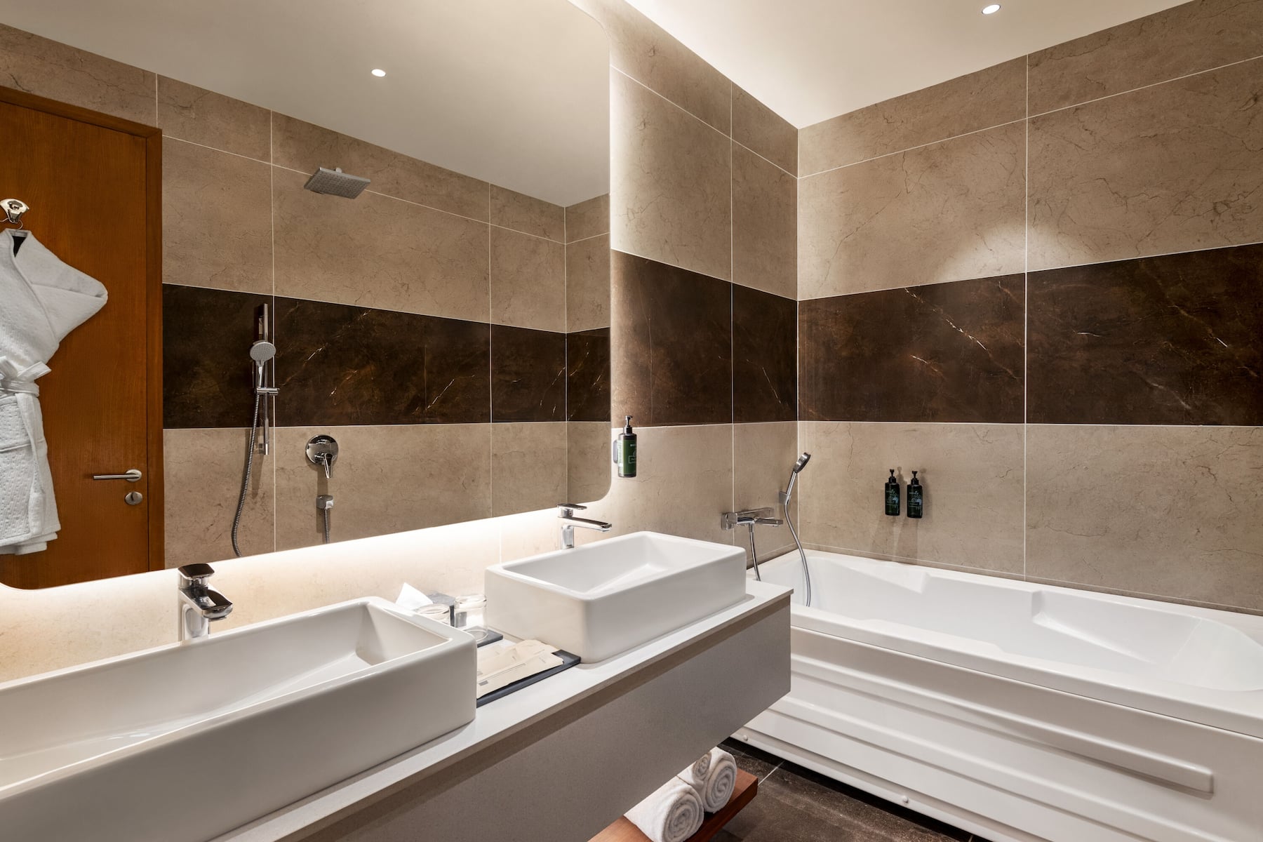 Guest room bath at the Wyndham Garden Sonipat Murthal in Sonipat, Other than US/Canada