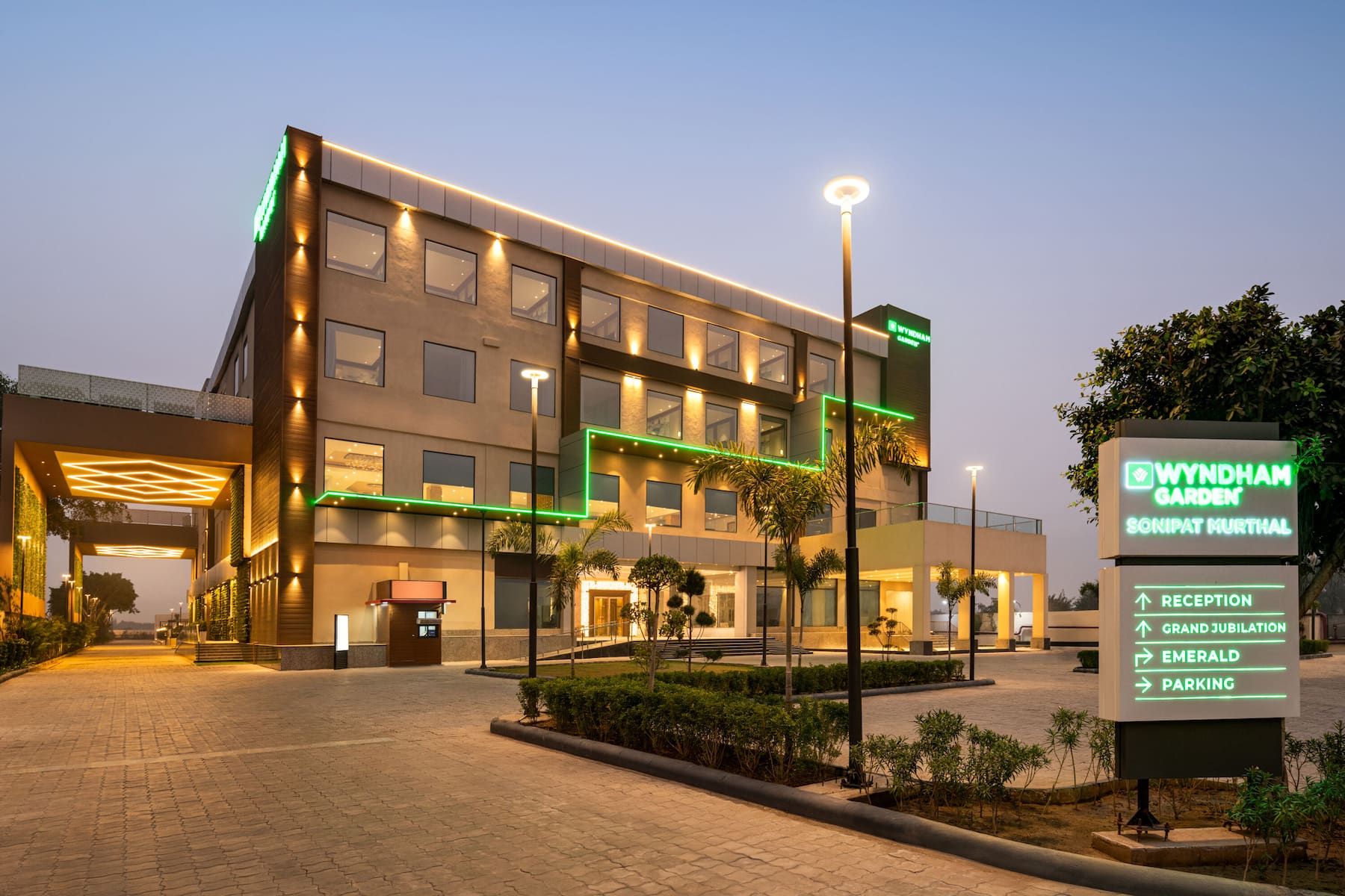 Exterior of Wyndham Garden Sonipat Murthal hotel in Sonipat, Other than US/Canada