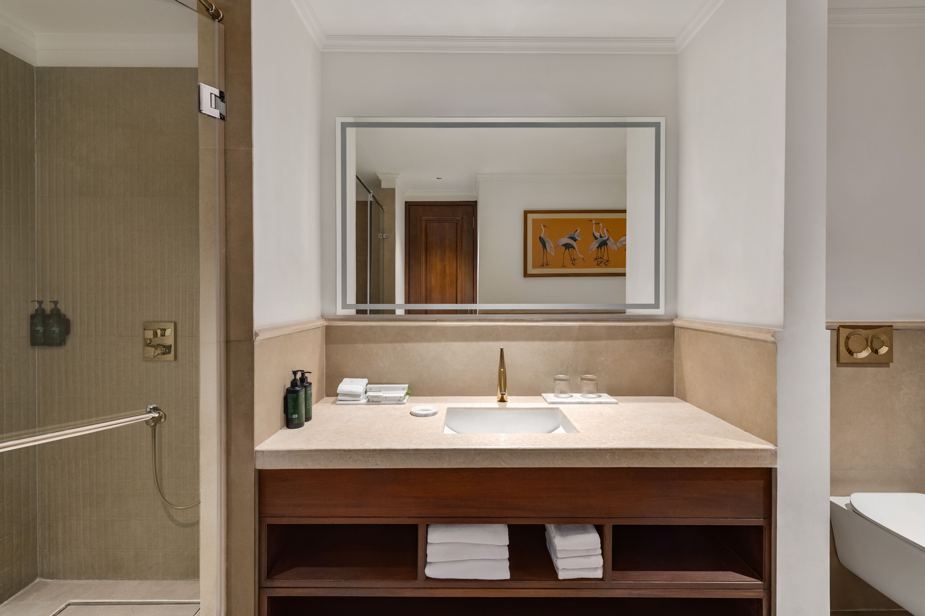 Guest room bath at the Wyndham Garden Udaipur Bhuwana in Udaipur, Other than US/Canada