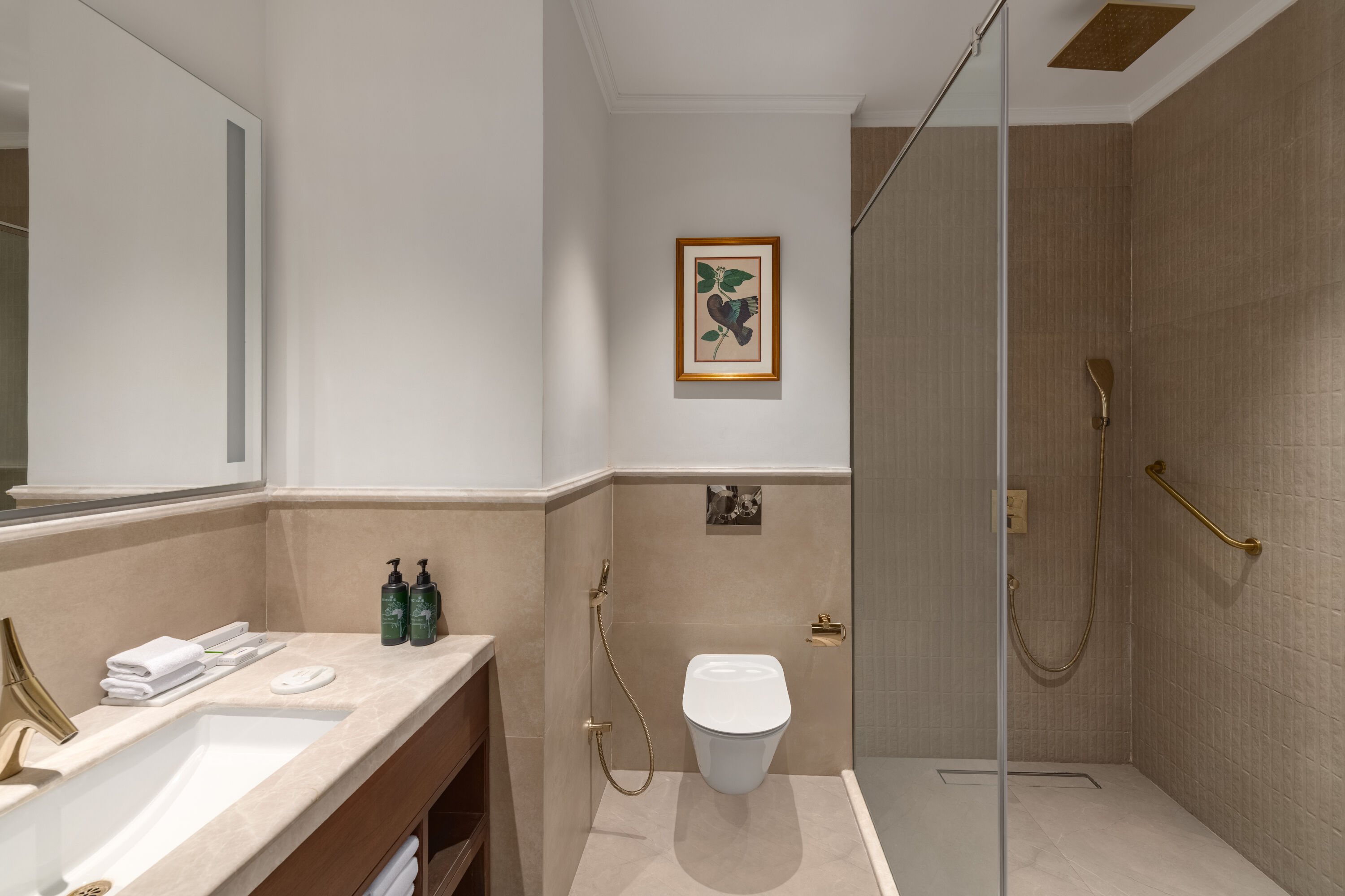 Guest room bath at the Wyndham Garden Udaipur Bhuwana in Udaipur, Other than US/Canada