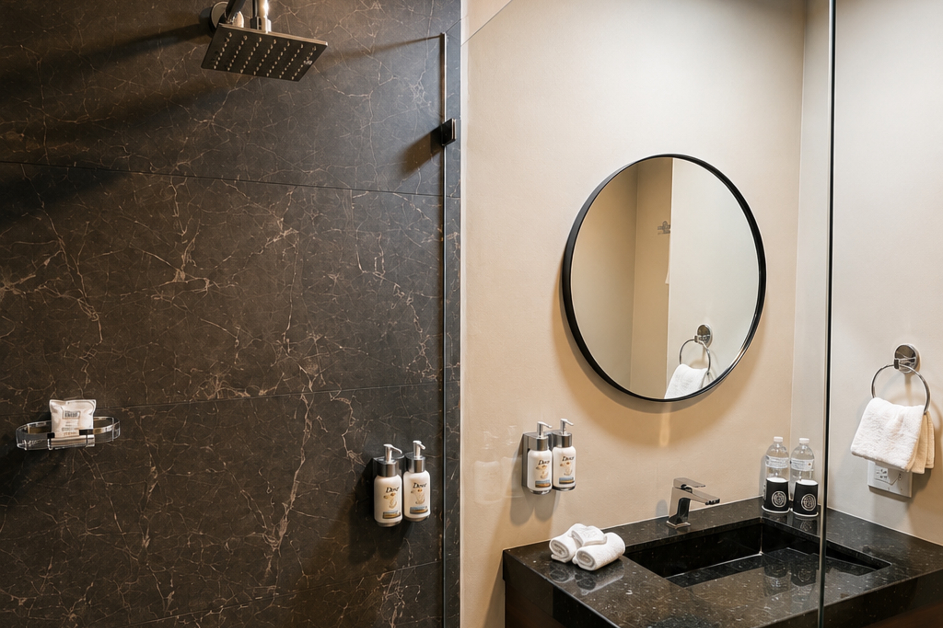 Guest room bath at the Wyndham Garden Durango in Durango, Other than US/Canada