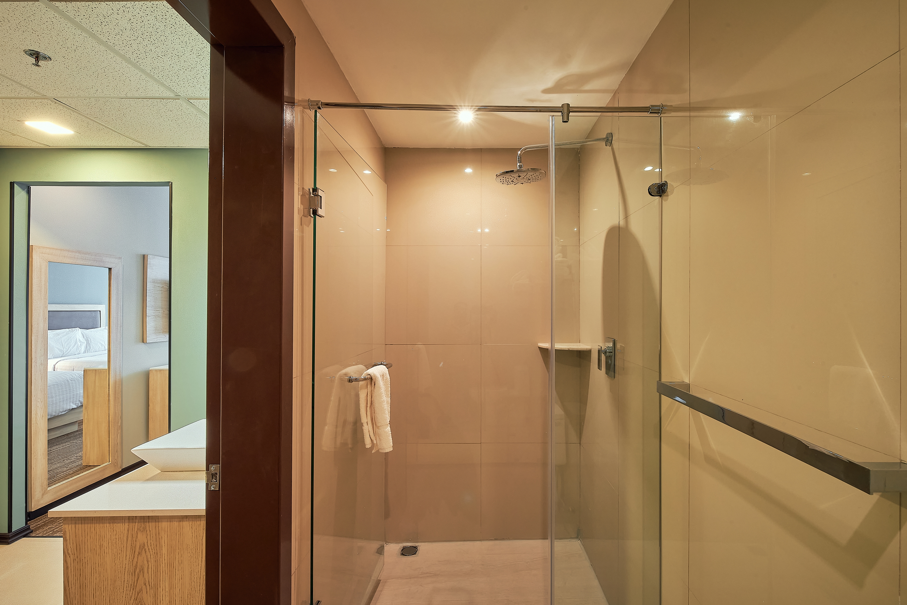 Guest room bath at the Wyndham Garden Saltillo in Saltillo, Other than US/Canada