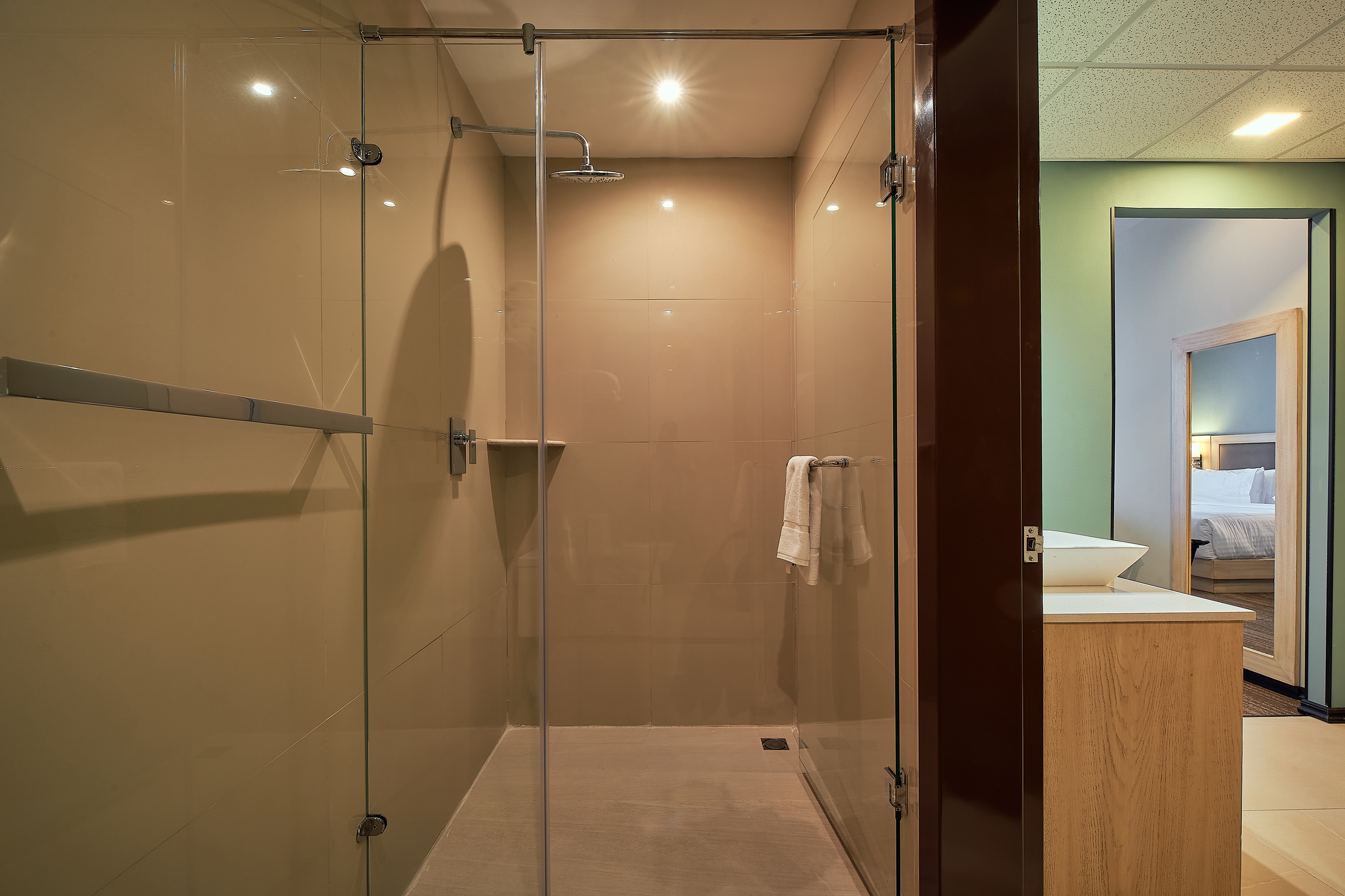 Guest room bath at the Wyndham Garden Saltillo in Saltillo, Other than US/Canada