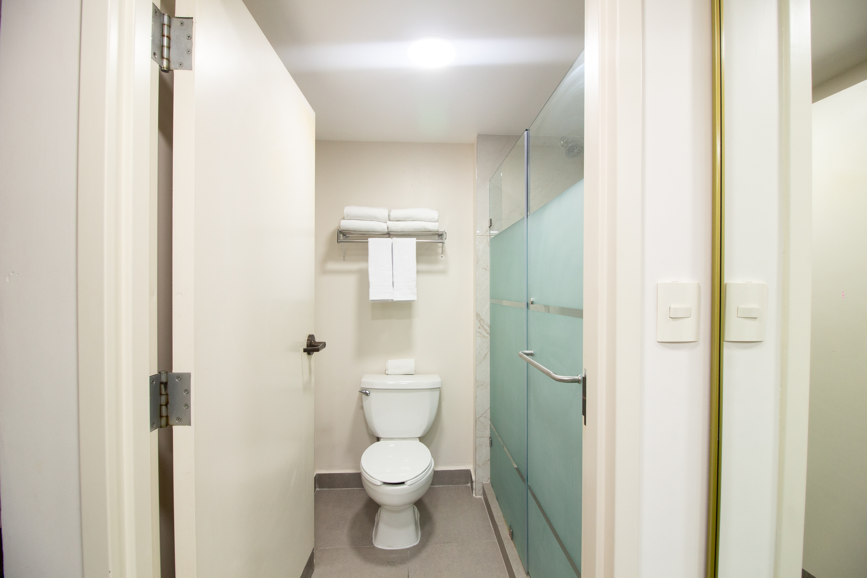 Guest room bath at the Wyndham Garden Monterrey Norte in Monterrey, Other than US/Canada