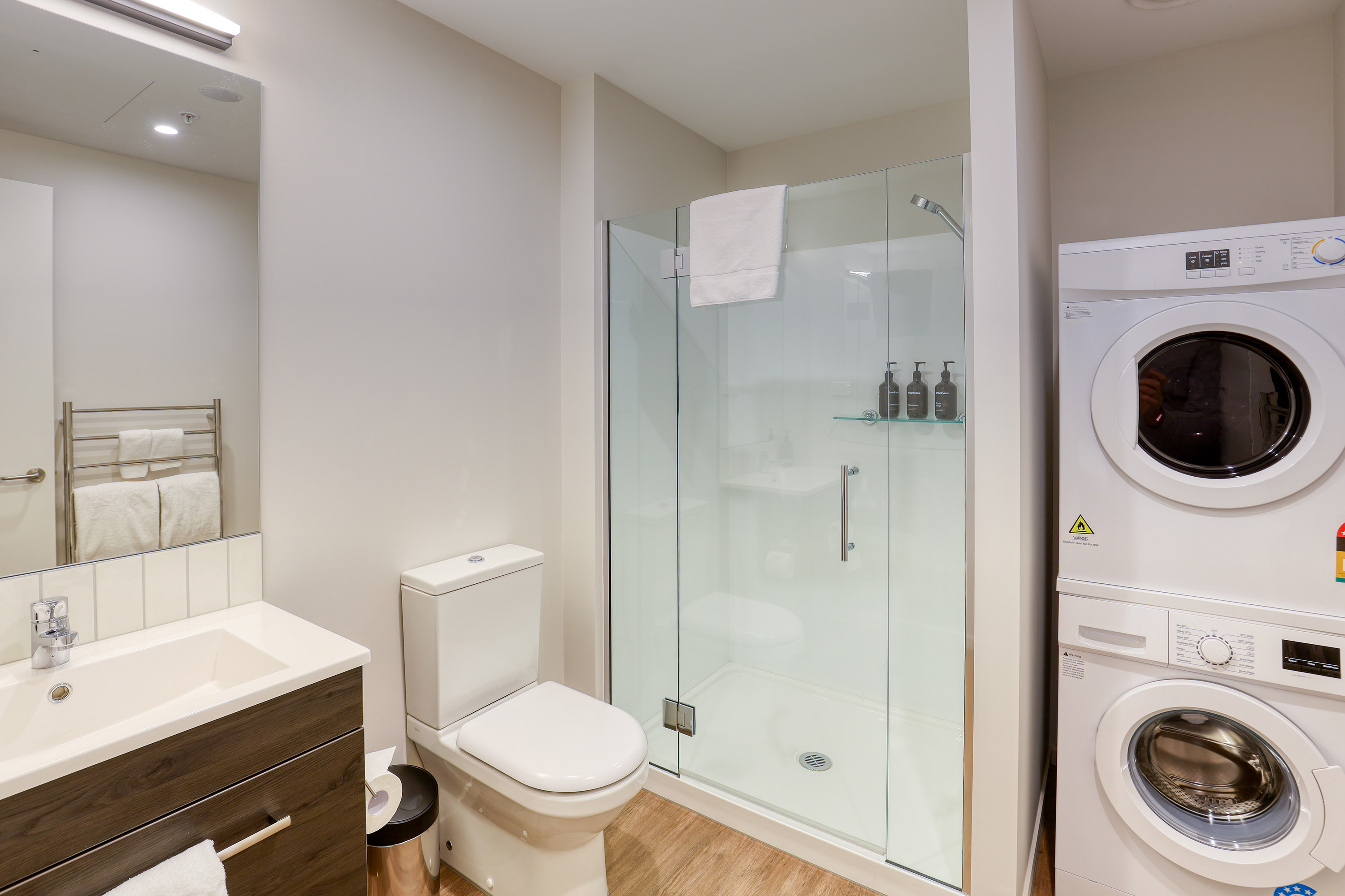 Guest room bath at the Wyndham Garden Christchurch Kilmore Street in Christchurch, Other than US/Canada