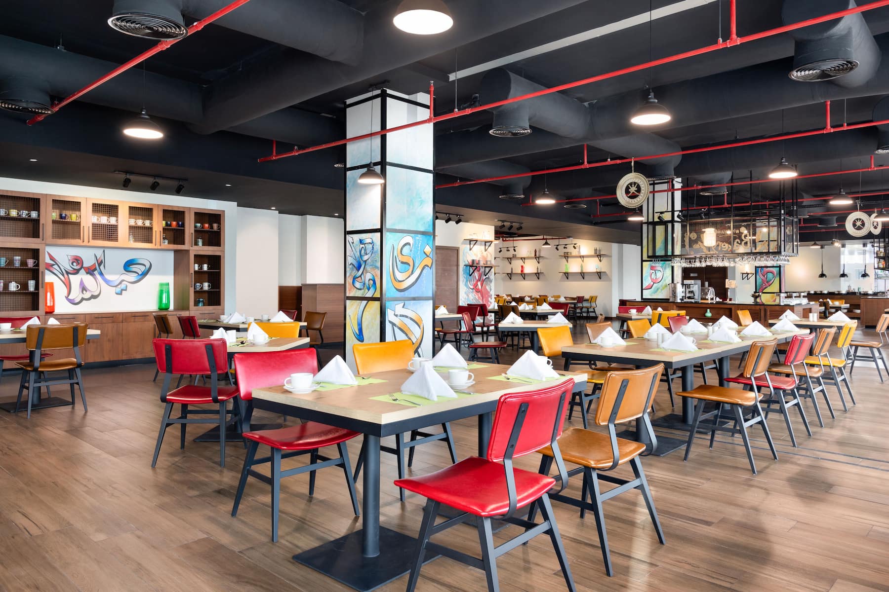Wyndham Garden Muscat Al Khuwair restaurant breakfast area with seating in Muscat, Other than US/Canada