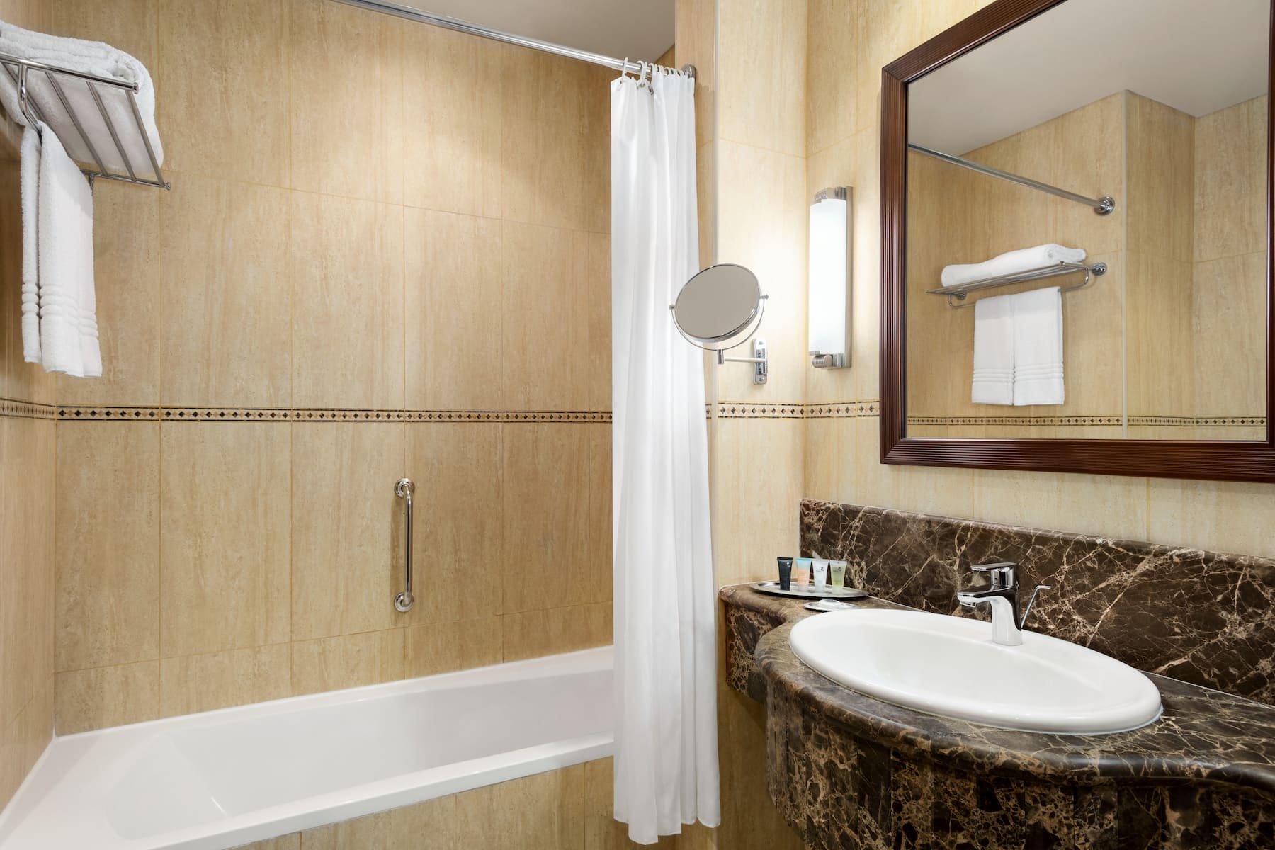 Guest room bath at the Wyndham Garden Salalah Mirbat in Salalah, Other than US/Canada