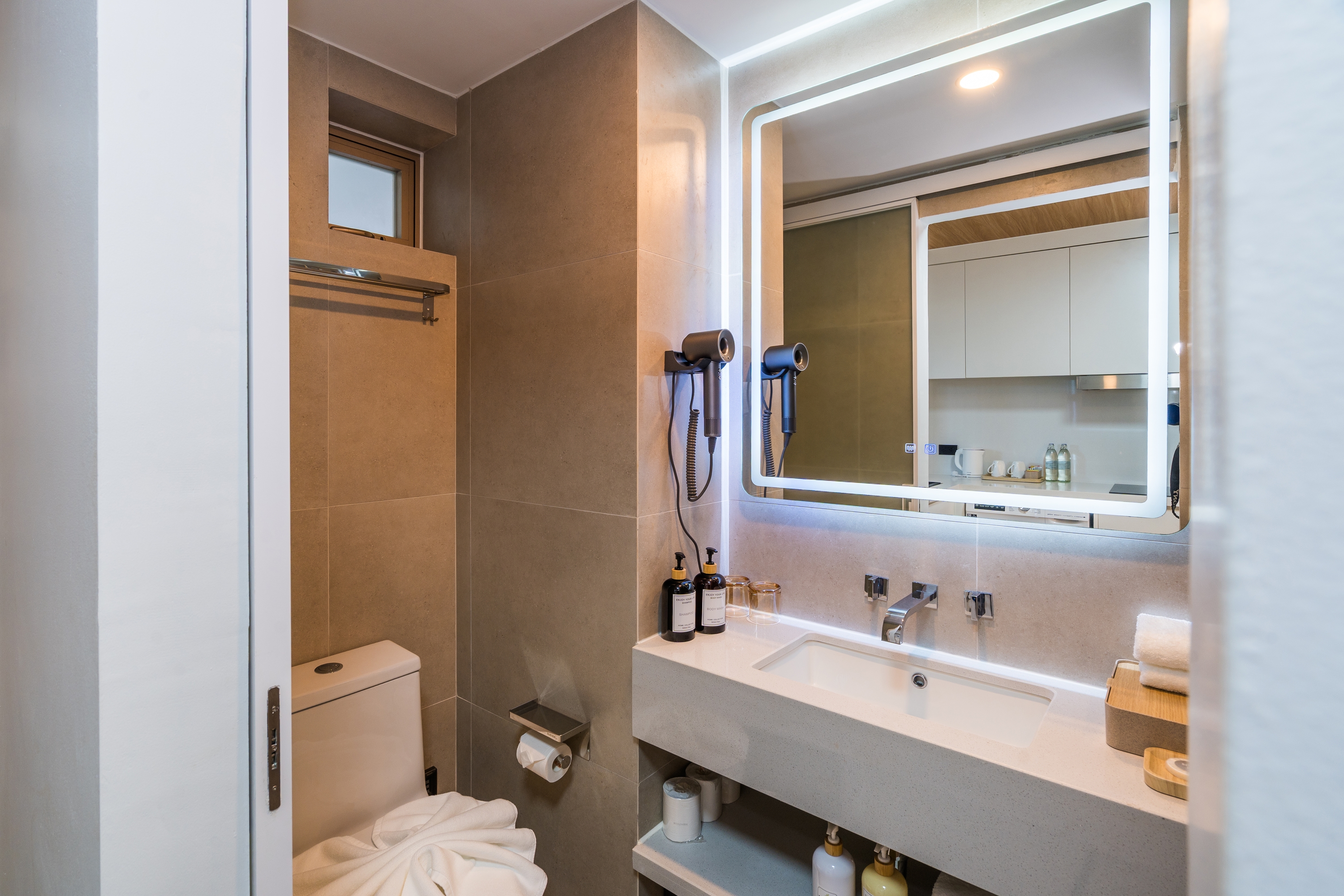 Guest room bath at the Wyndham Garden Samui Wing in Surat Thani, Other than US/Canada