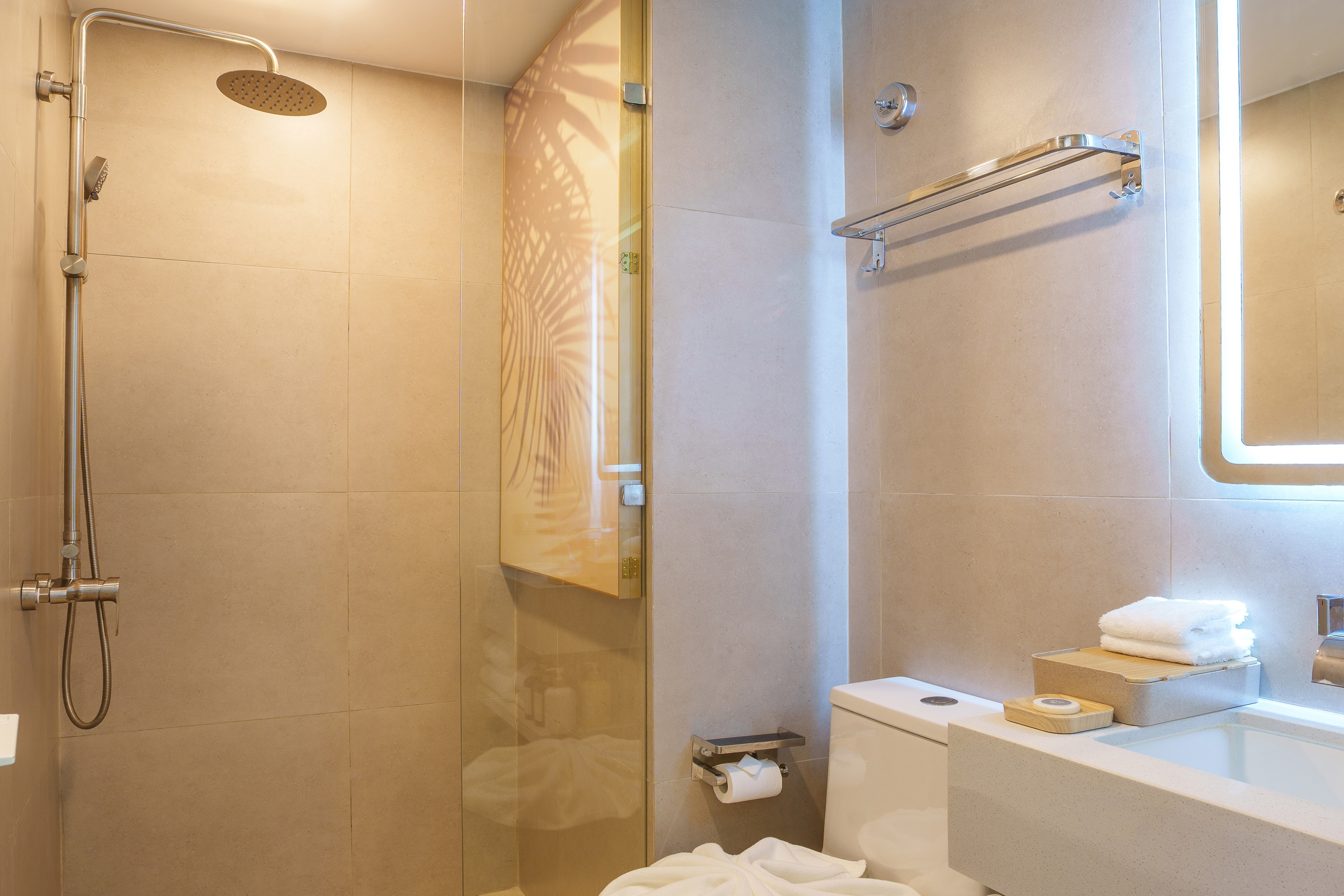 Guest room bath at the Wyndham Garden Samui Wing in Surat Thani, Other than US/Canada