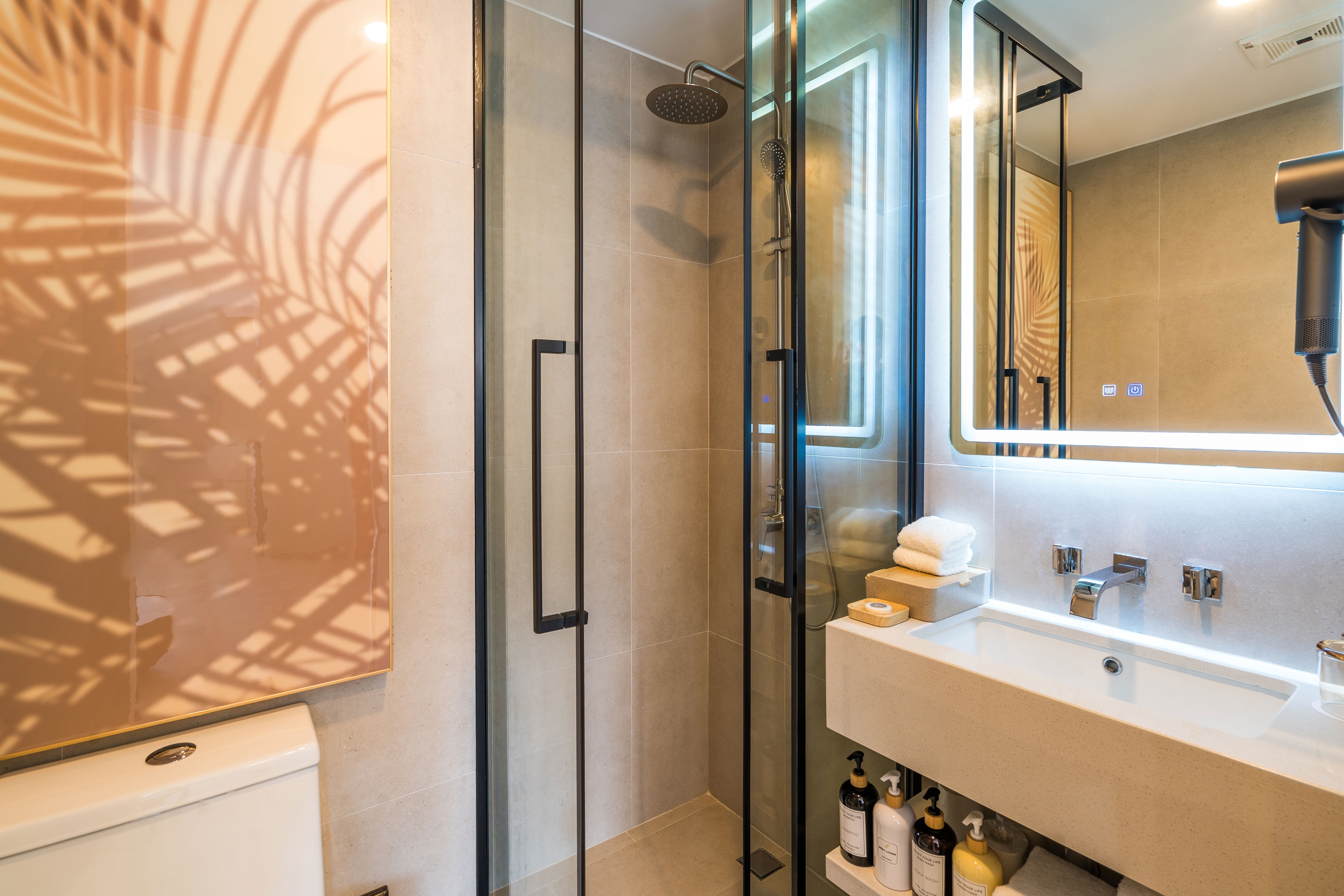 Guest room bath at the Wyndham Garden Samui Wing in Surat Thani, Other than US/Canada