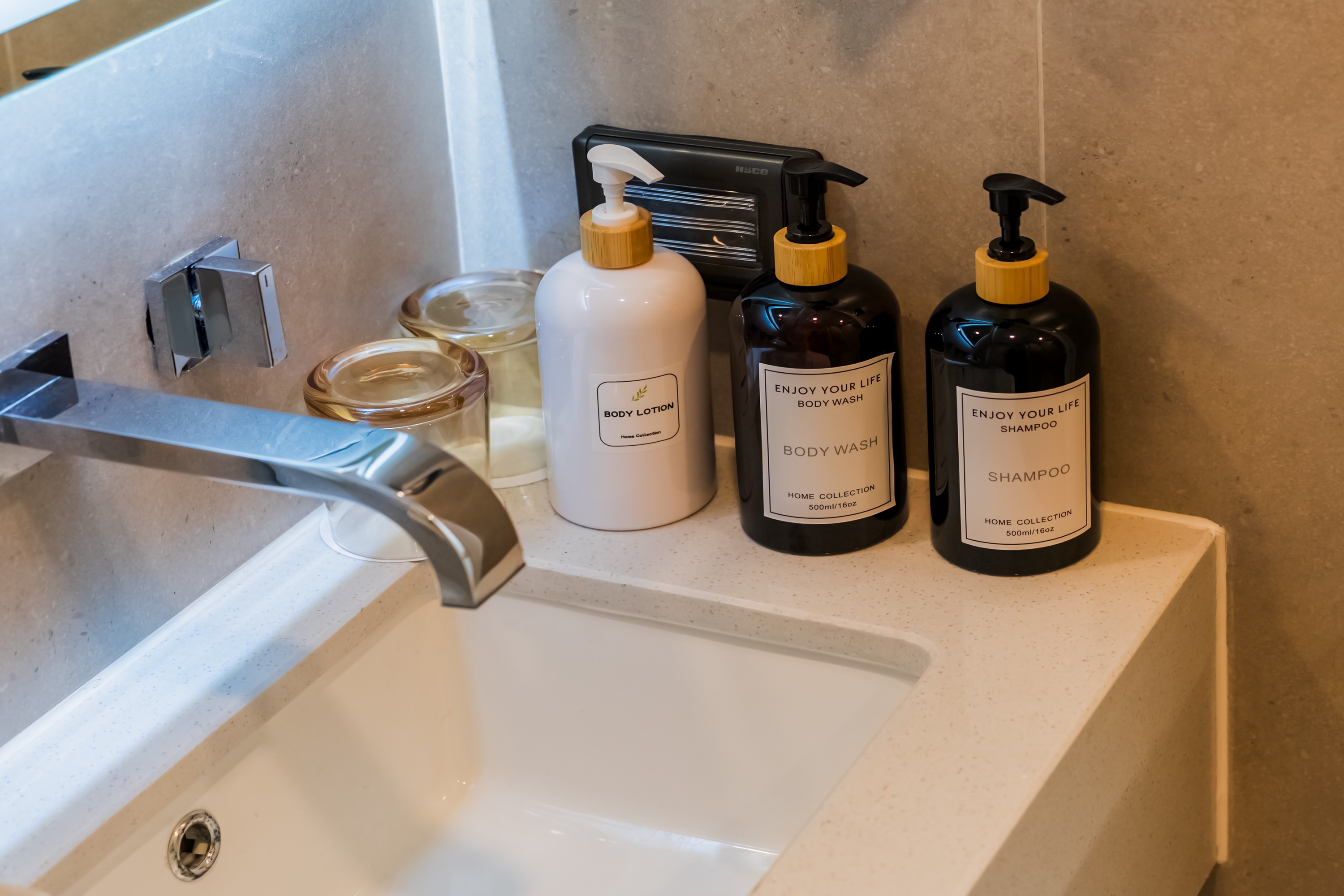 Guest room bath at the Wyndham Garden Samui Wing in Surat Thani, Other than US/Canada