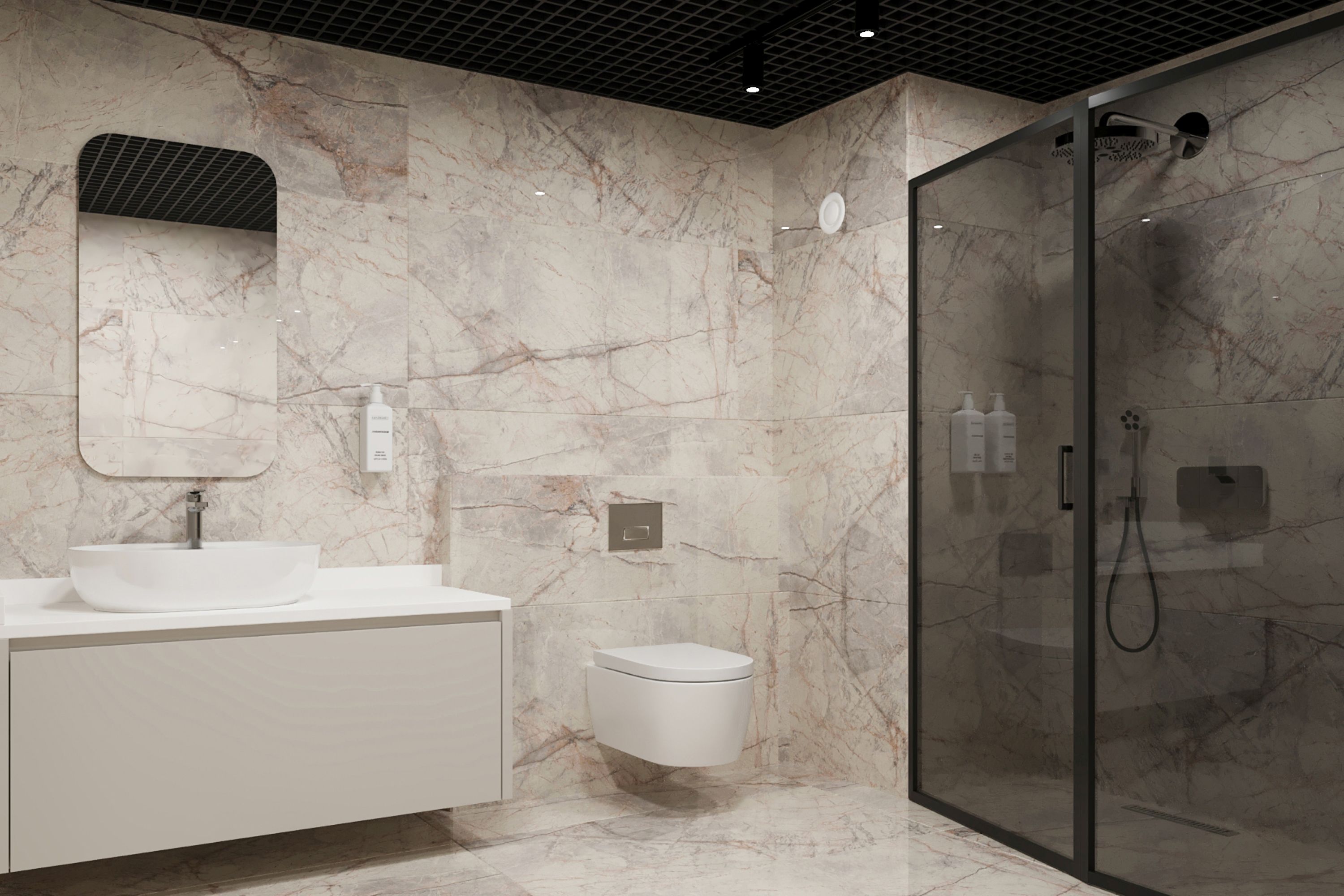 Guest room bath at the Wyndham Garden Antalya Konyaalti in Antalya, Other than US/Canada