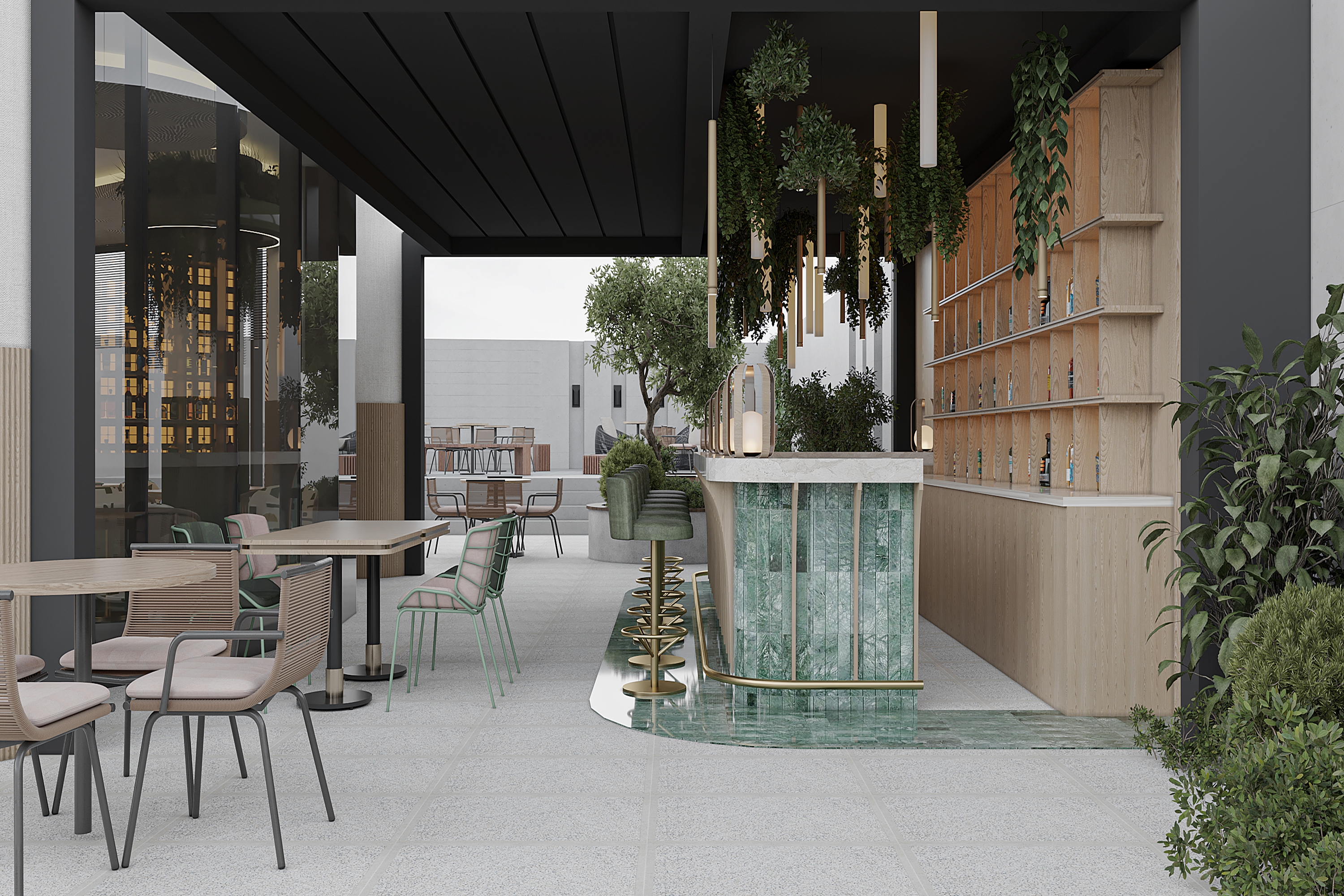 Bar patio at Wyndham Garden Istanbul Tuzla Marina in Istanbul, Other than US/Canada