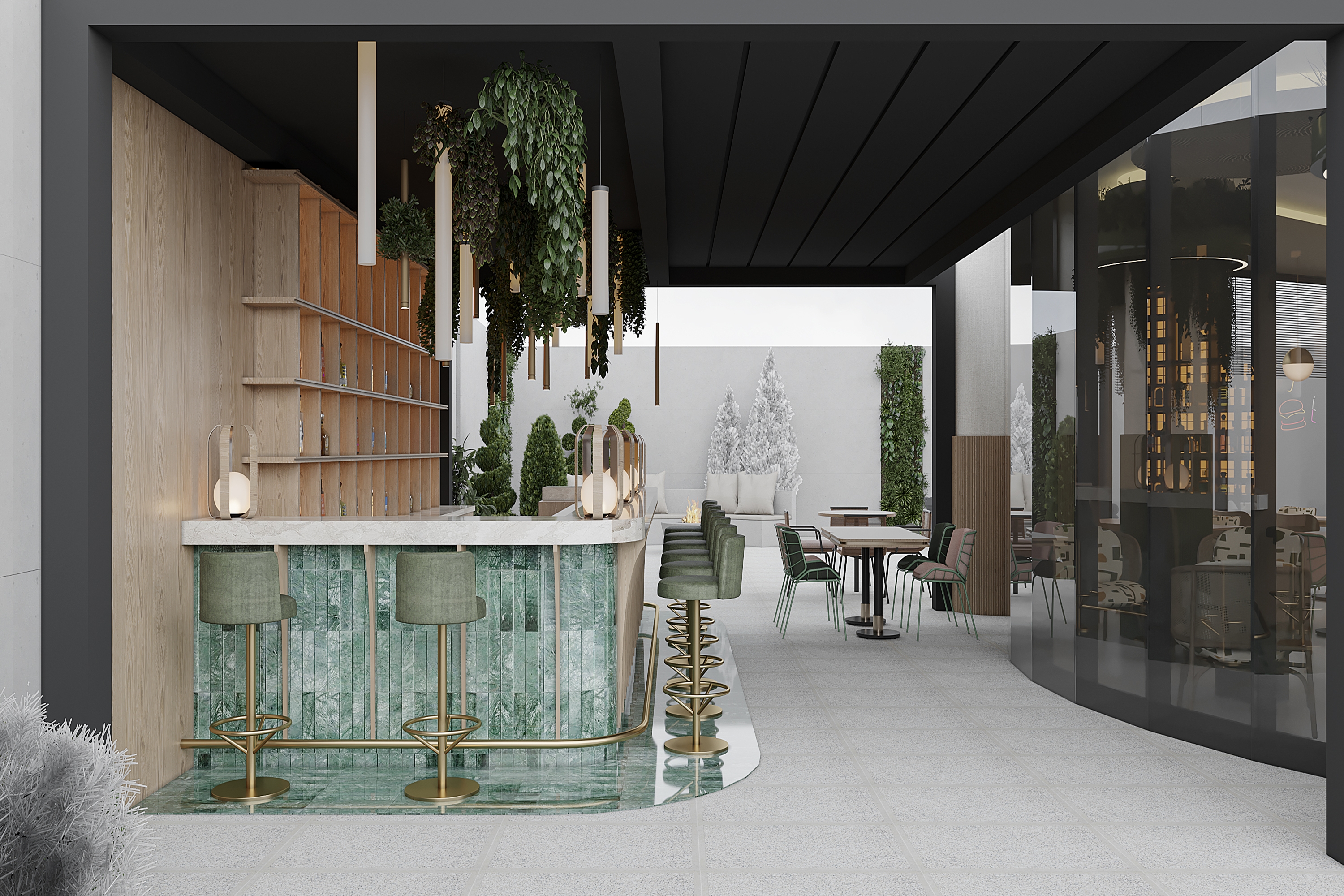 Bar patio at Wyndham Garden Istanbul Tuzla Marina in Istanbul, Other than US/Canada