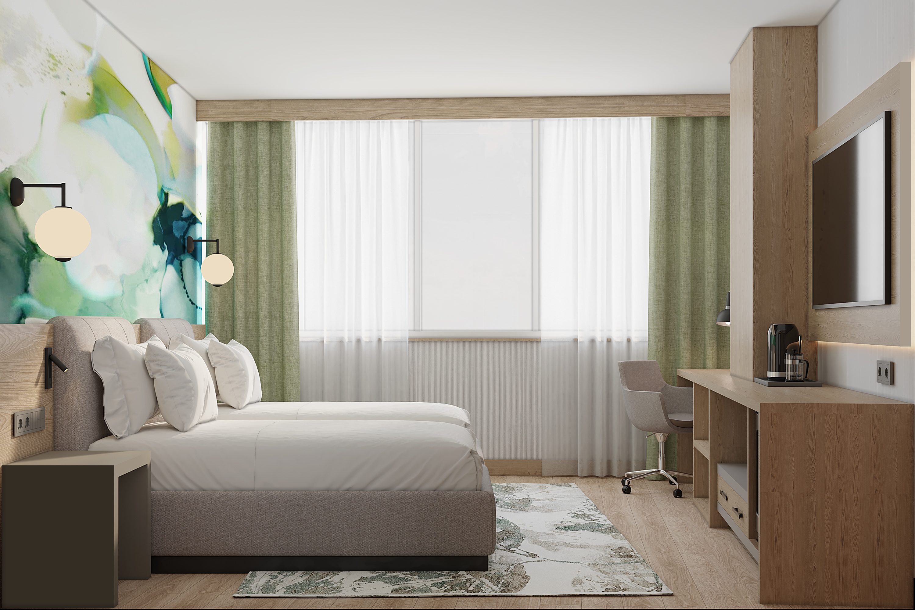 Guest room at the Wyndham Garden Istanbul Tuzla Marina in Istanbul, Other than US/Canada