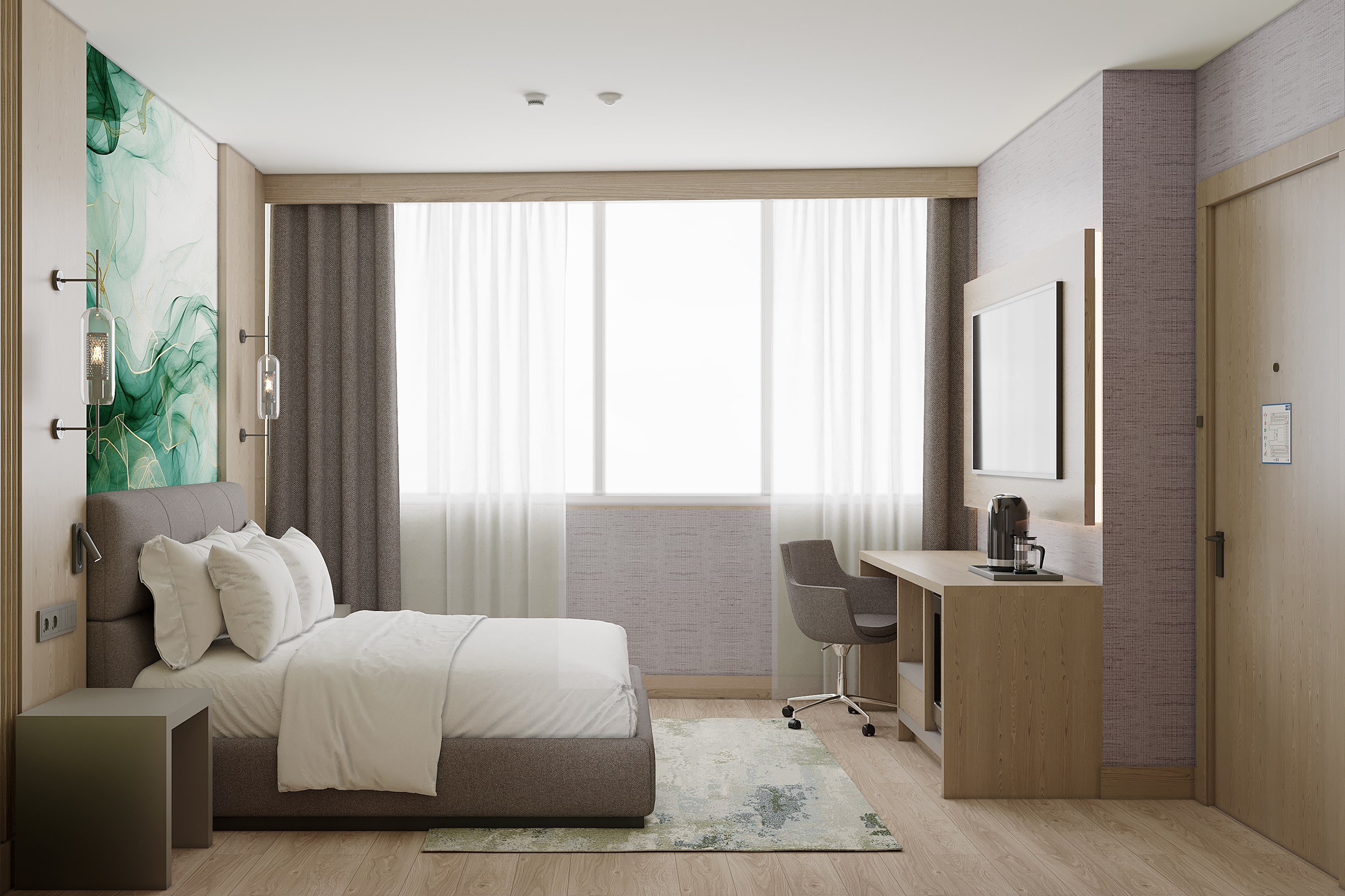 Guest room at the Wyndham Garden Istanbul Tuzla Marina in Istanbul, Other than US/Canada