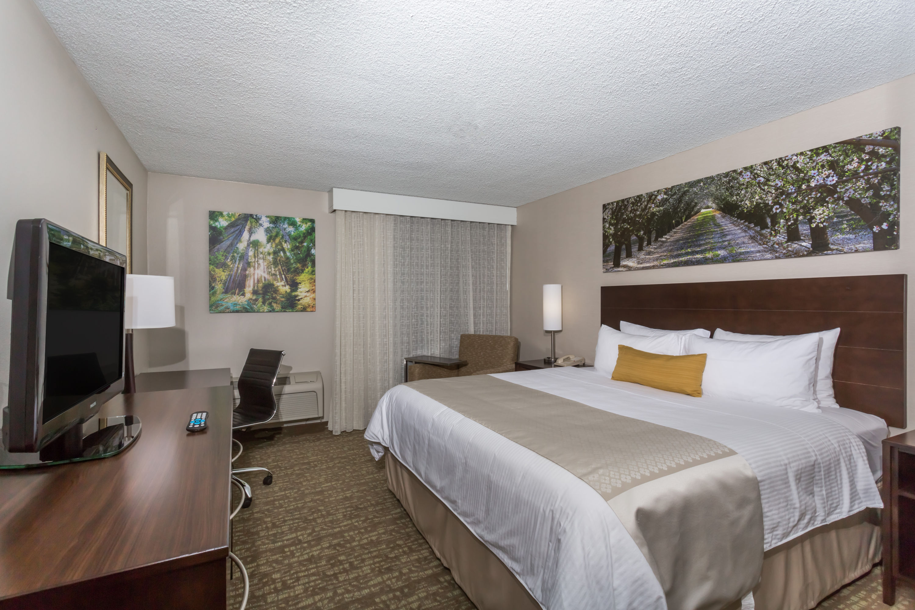 Guest room at the Wyndham Garden Fresno Yosemite Airport in Fresno, California