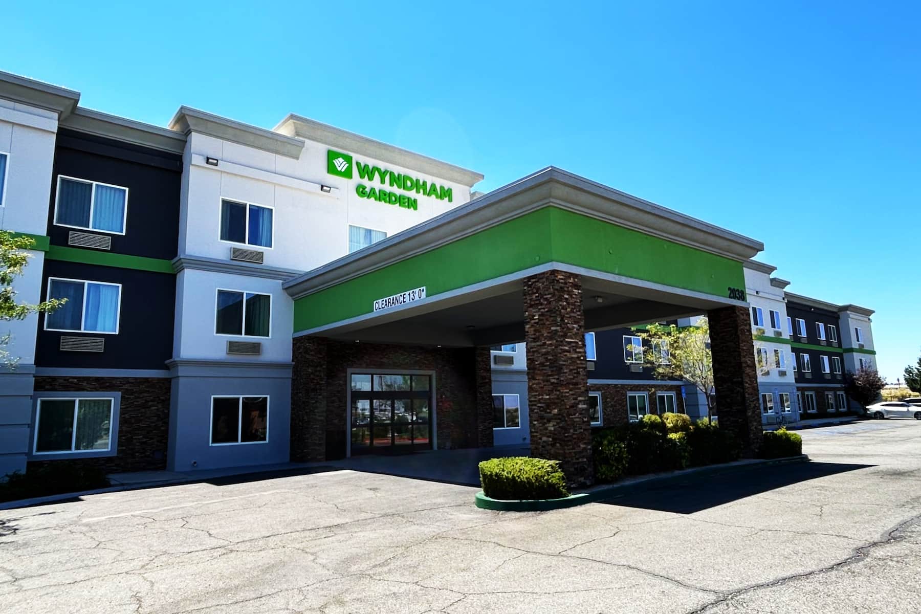 Exterior of Wyndham Garden Lancaster CA hotel in Lancaster, California