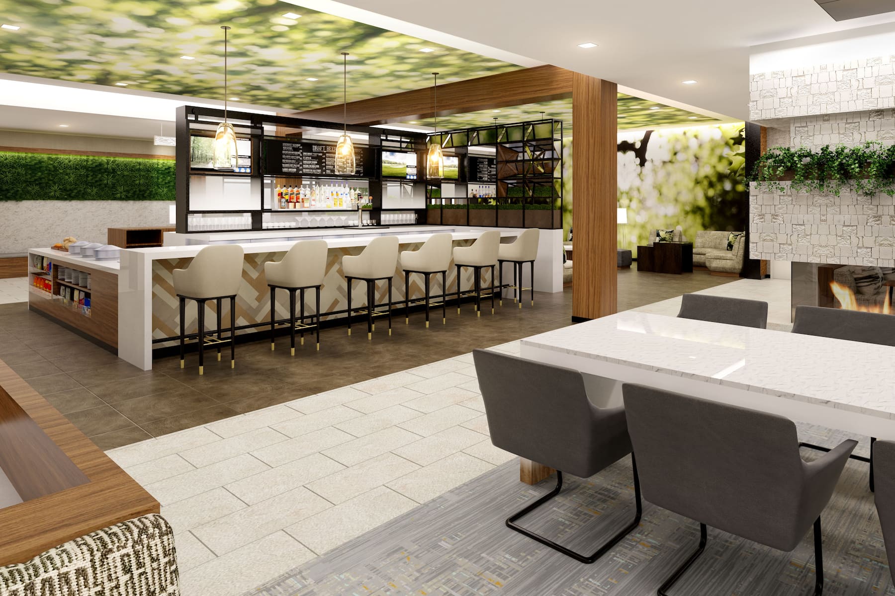 Bar at Wyndham Garden Sacramento Airport Natomas in Sacramento, California
