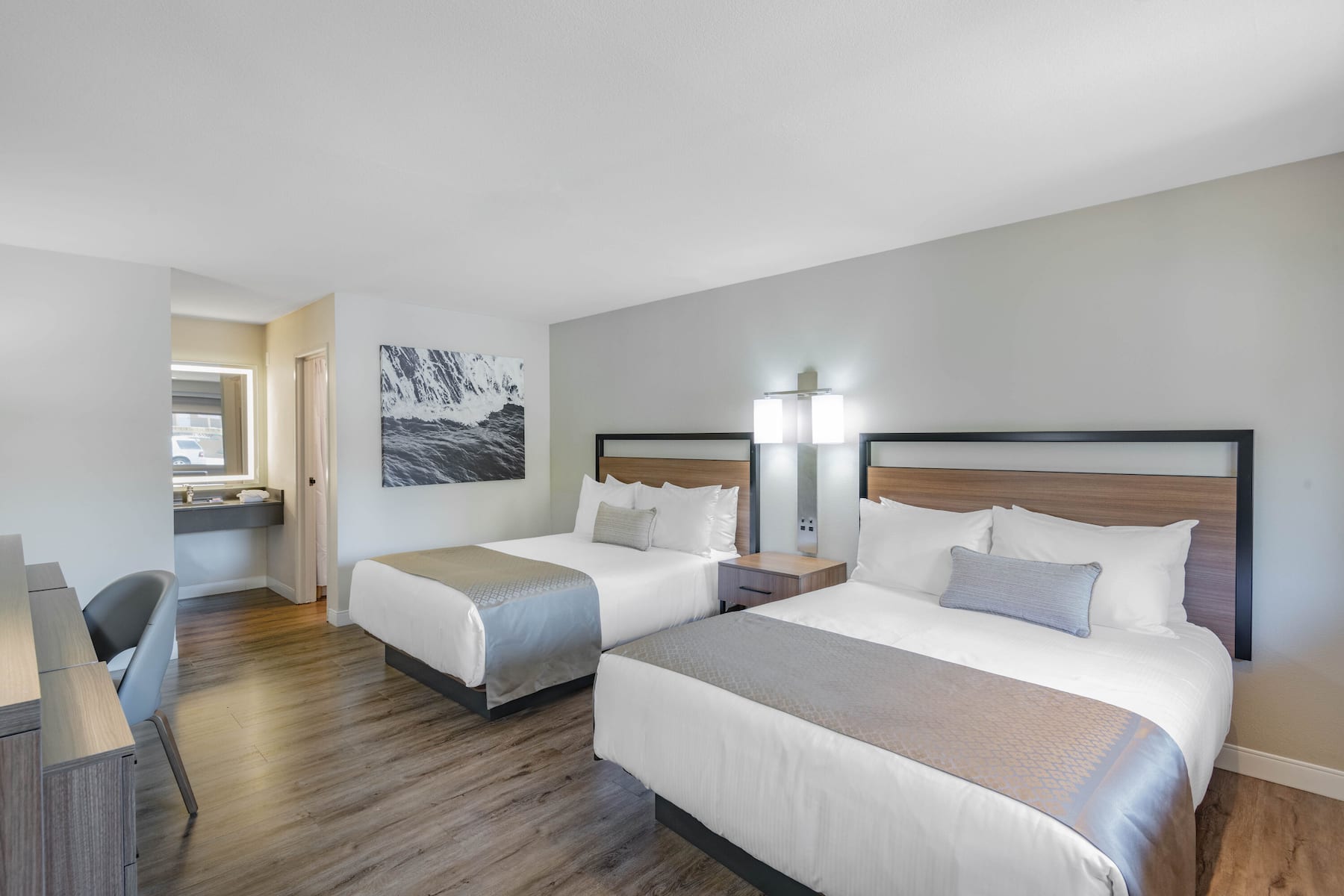 Guest room at the Wyndham Garden San Diego near SeaWorld in San Diego, California