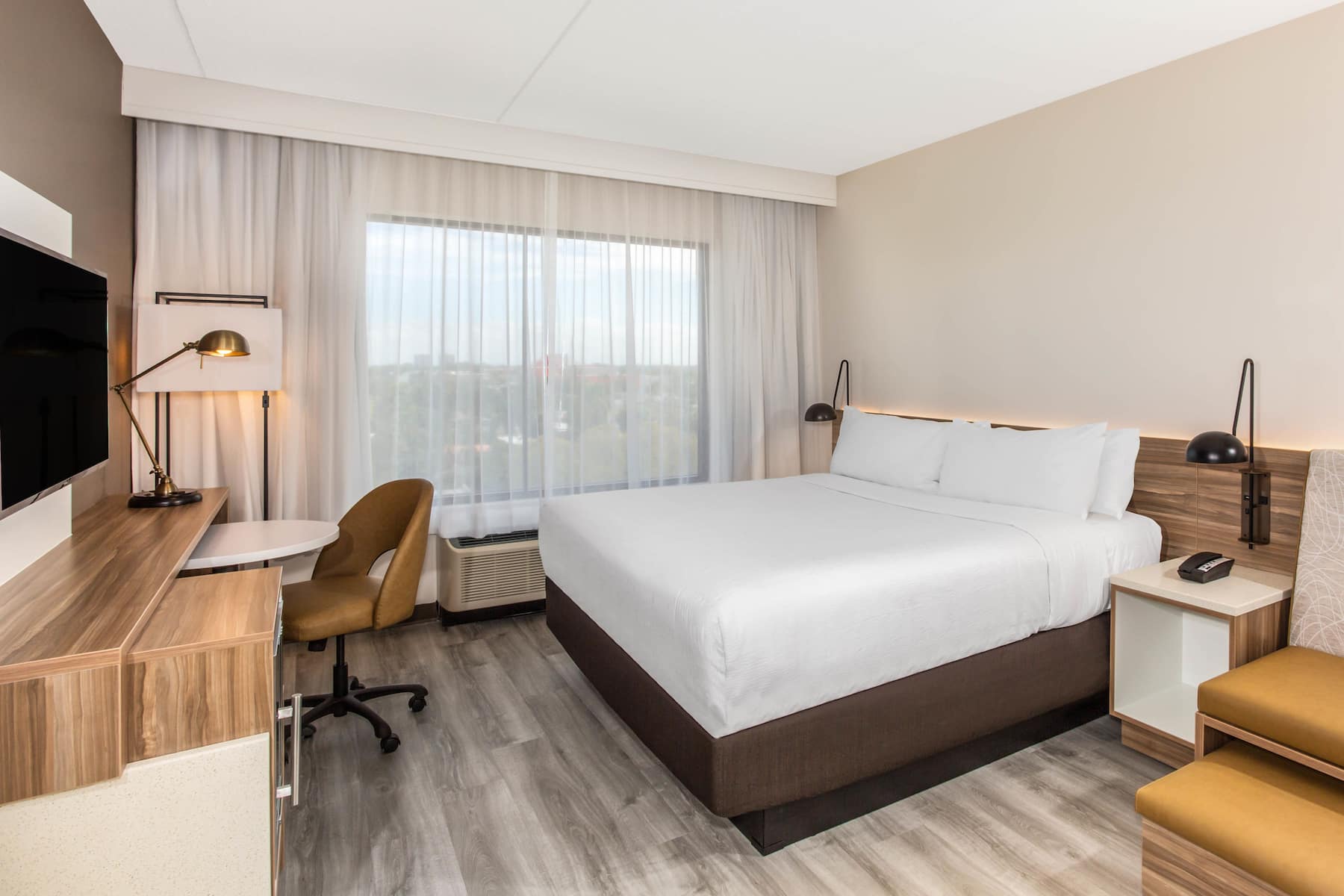 Guest room at the Wyndham Garden Ft Lauderdale Airport & Cruise Port in Dania Beach, Florida