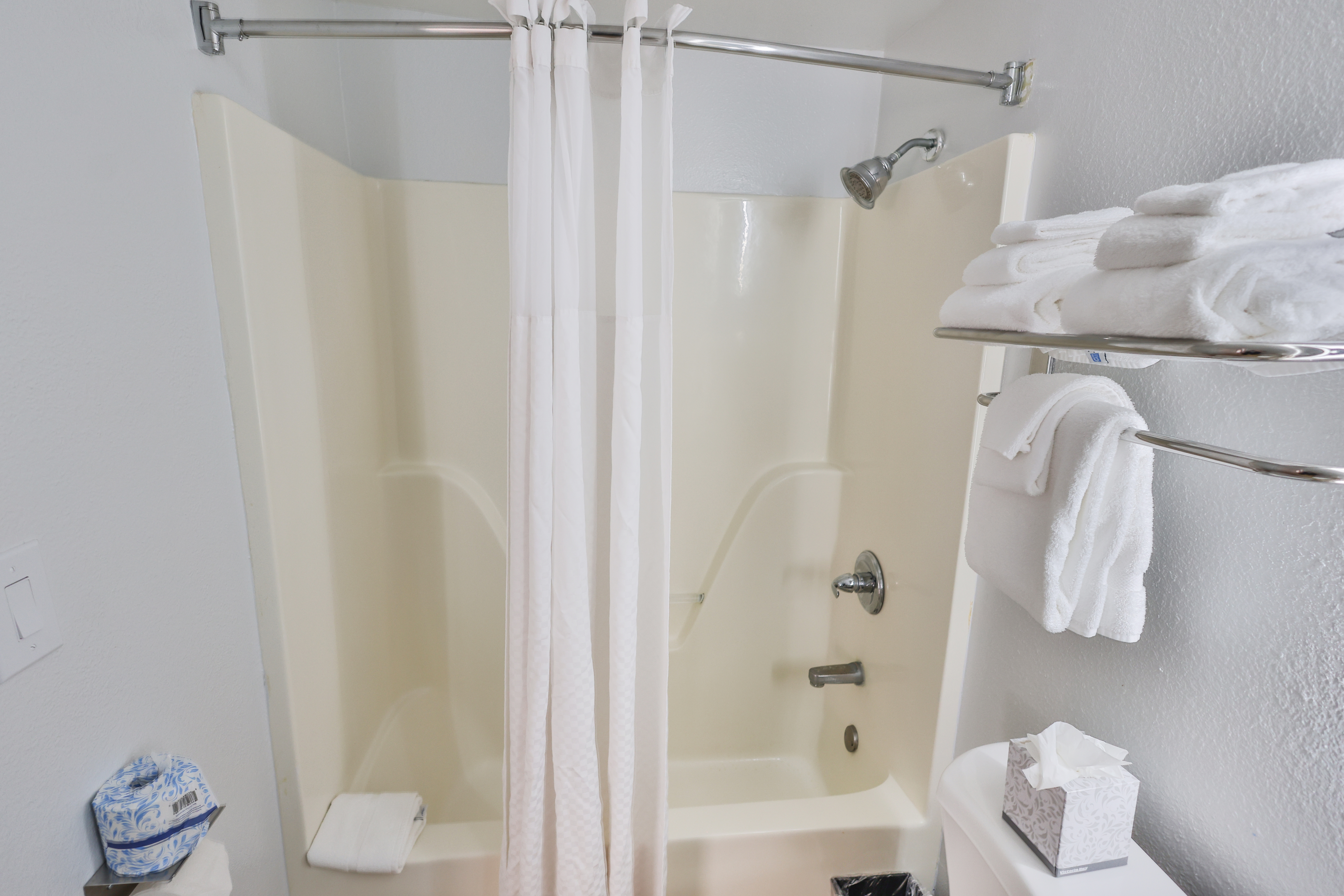 Guest room bath at the Wyndham Garden Fort Walton Beach Destin in Fort Walton Beach, Florida