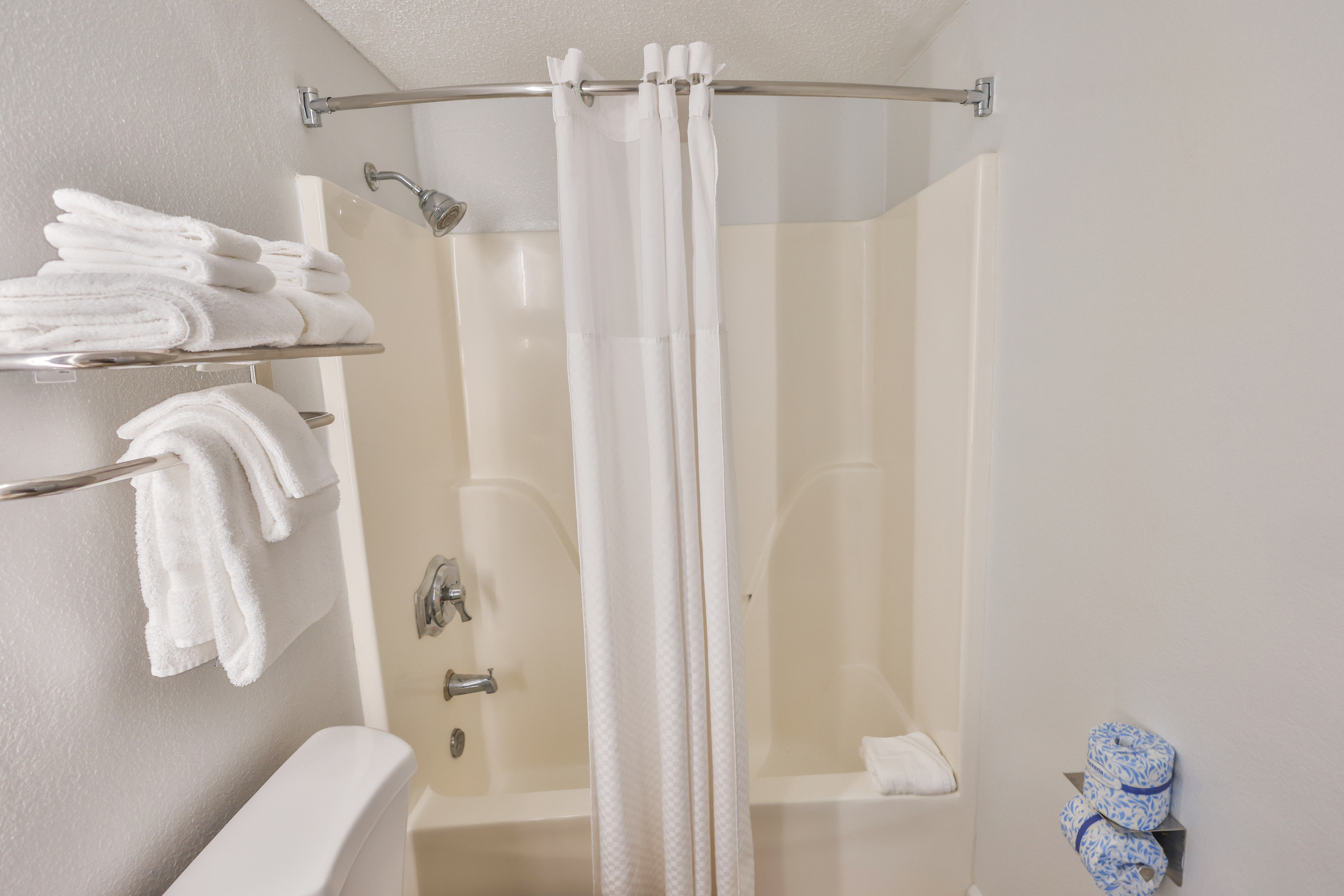 Guest room bath at the Wyndham Garden Fort Walton Beach Destin in Fort Walton Beach, Florida