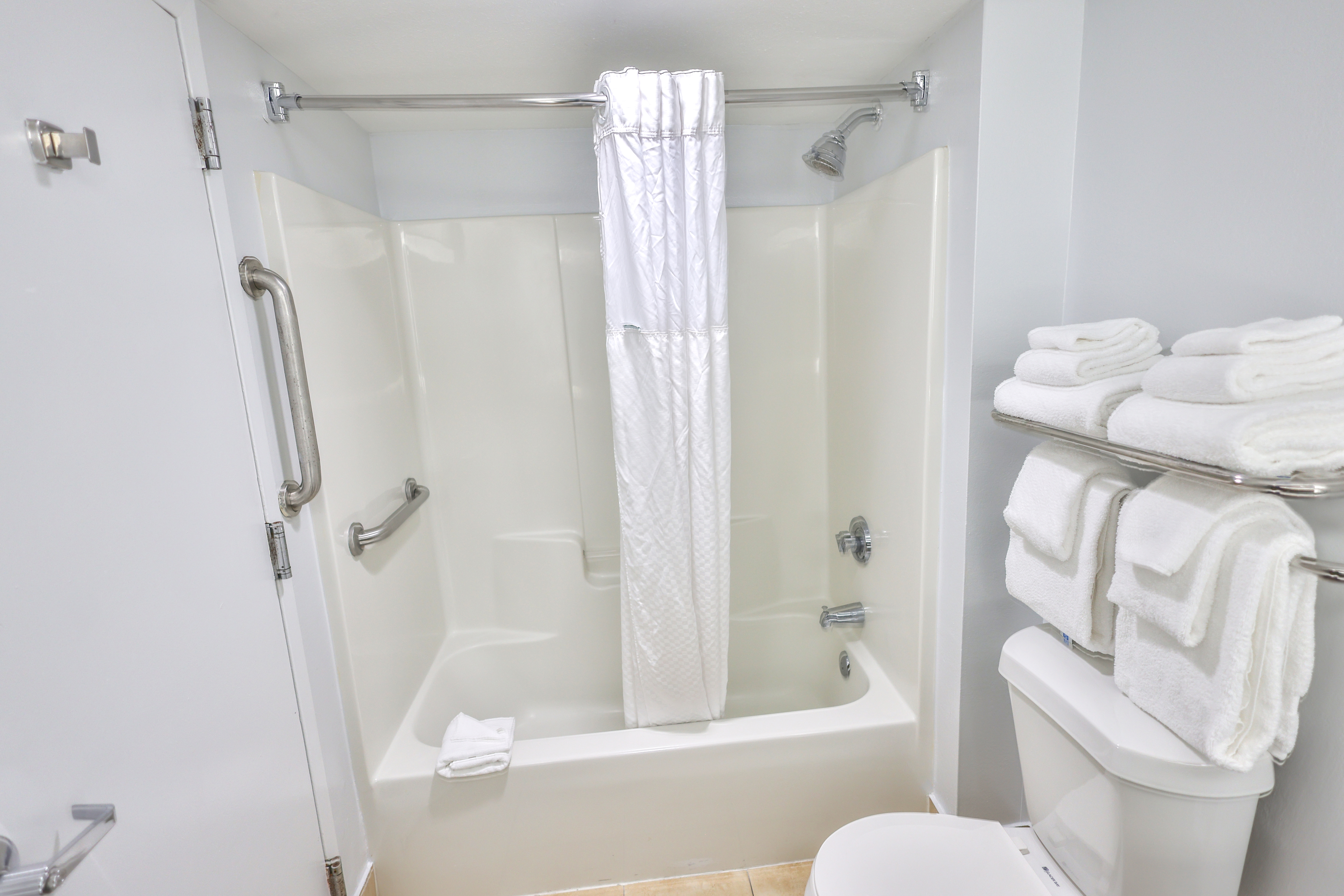 Guest room bath at the Wyndham Garden Fort Walton Beach Destin in Fort Walton Beach, Florida