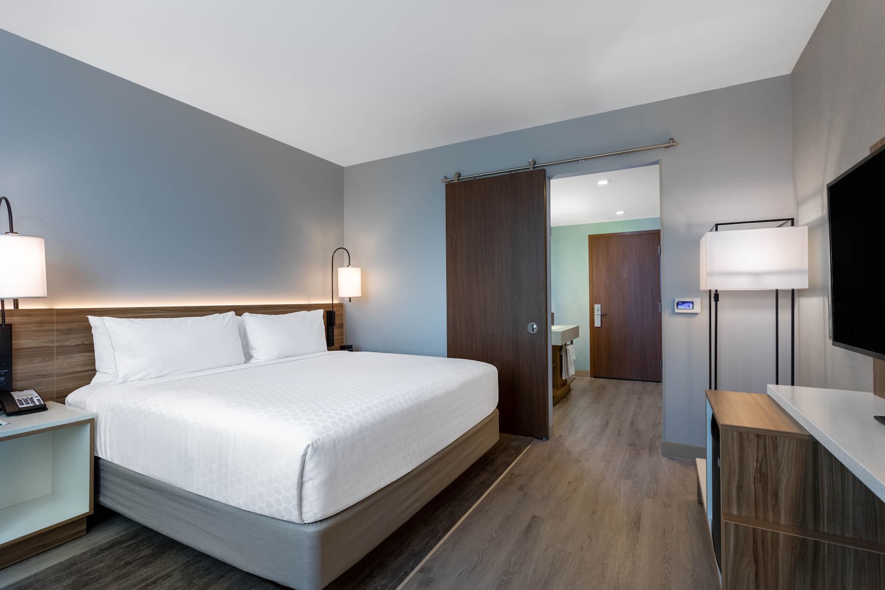 Guest room at the Wyndham Garden Miami International Airport in Miami Springs, Florida