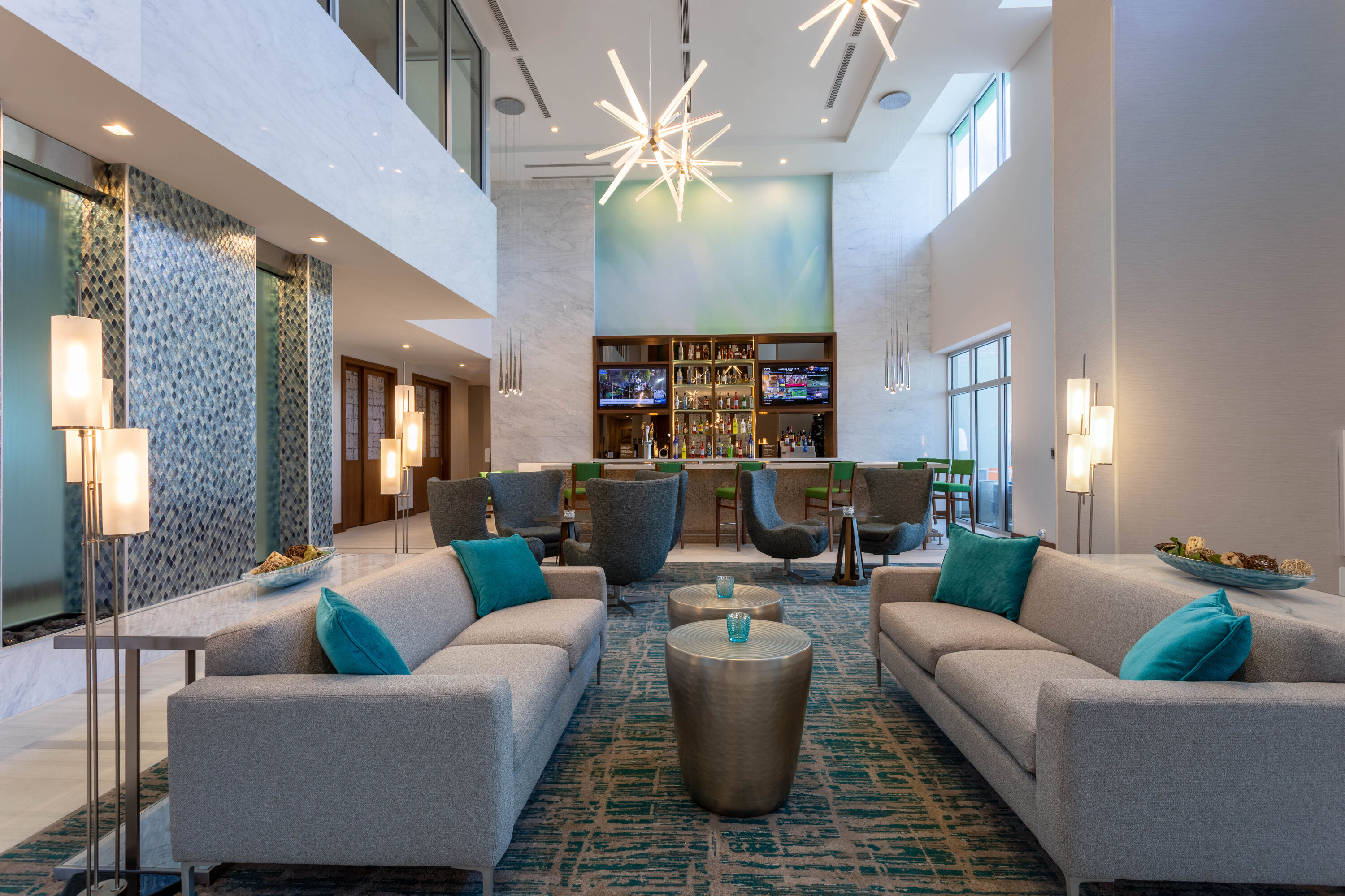 Wyndham Garden Miami 국제 공항 호텔 로비, 마이애미 스프링스, 플로리다
