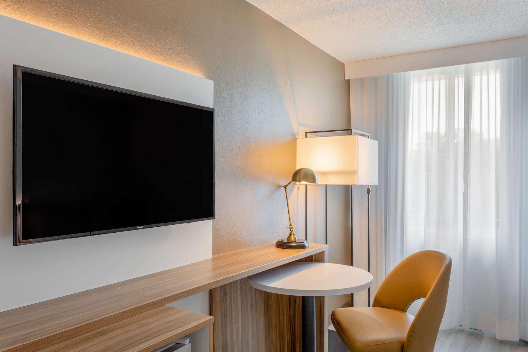 Guest room at the Wyndham Garden Tallahassee Capitol in Tallahassee, Florida