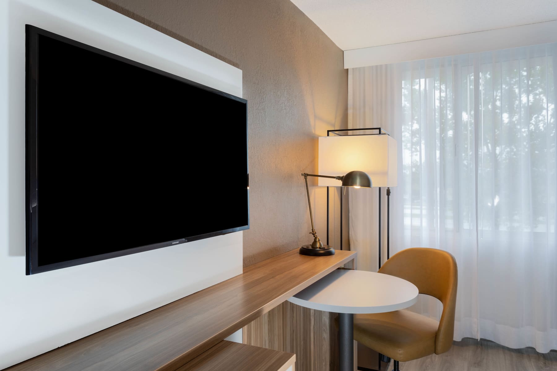Guest room at the Wyndham Garden Tallahassee Capitol in Tallahassee, Florida