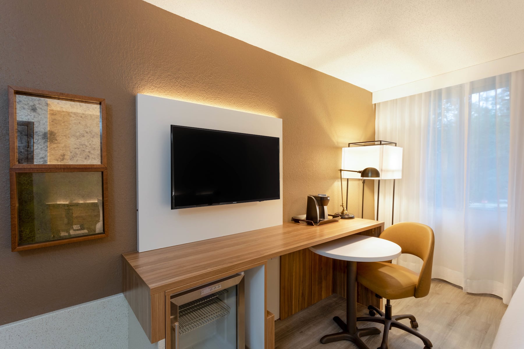 Guest room at the Wyndham Garden Tallahassee Capitol in Tallahassee, Florida