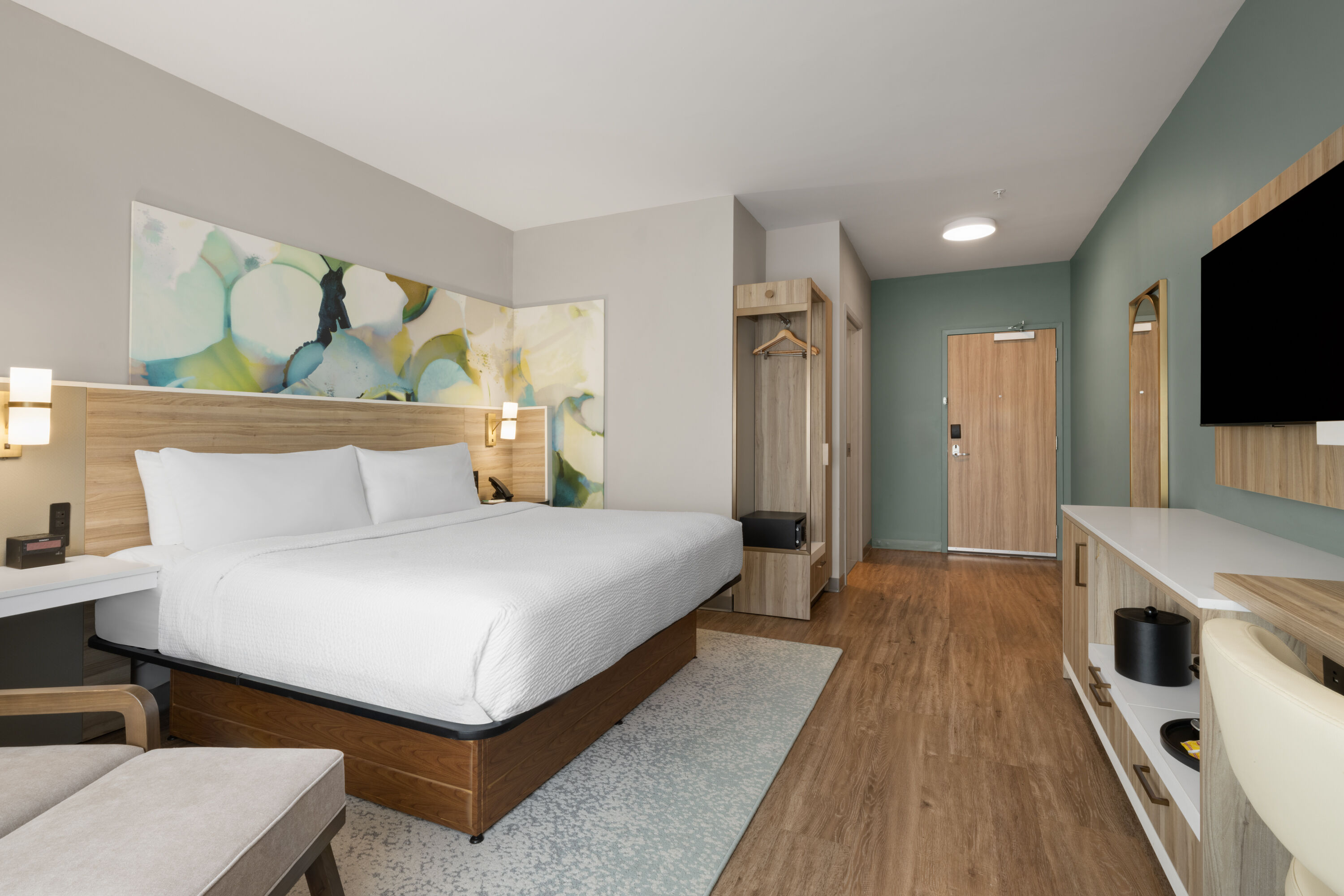 Guest room at the Wyndham Garden Tampa Fairgrounds/Casino in Tampa, Florida