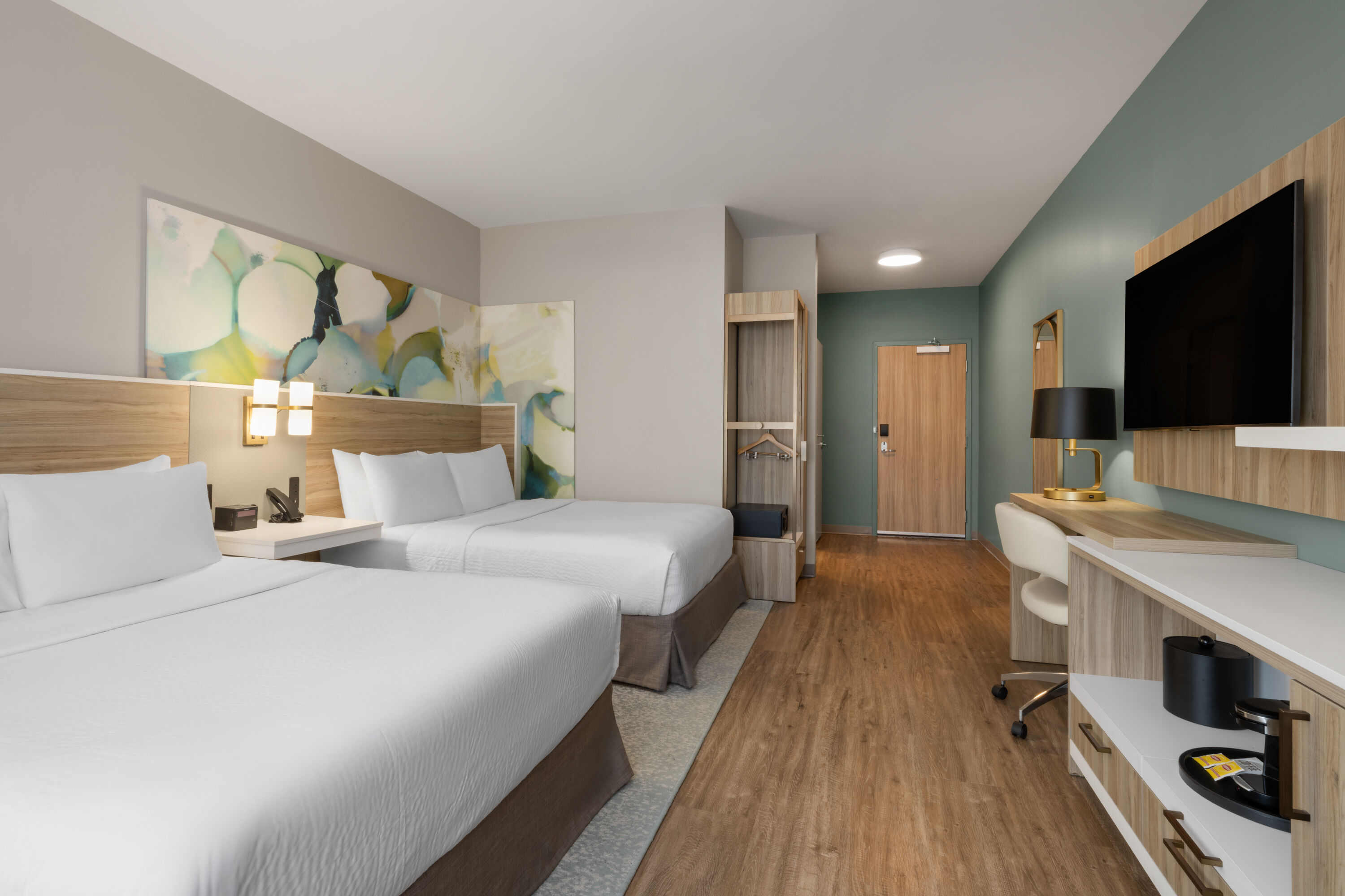 Guest room at the Wyndham Garden Tampa Fairgrounds/Casino in Tampa, Florida