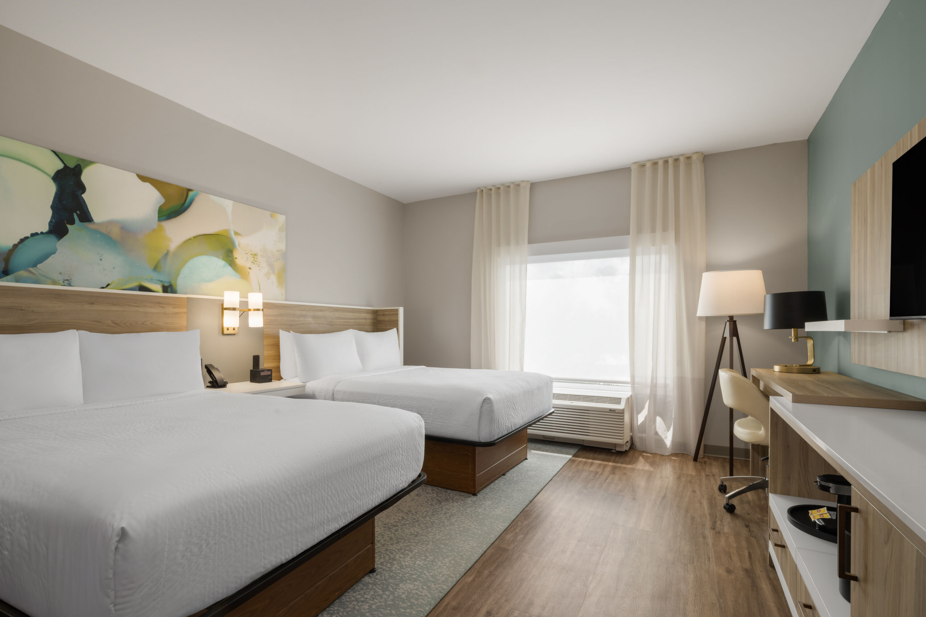 Guest room at the Wyndham Garden Tampa Fairgrounds/Casino in Tampa, Florida