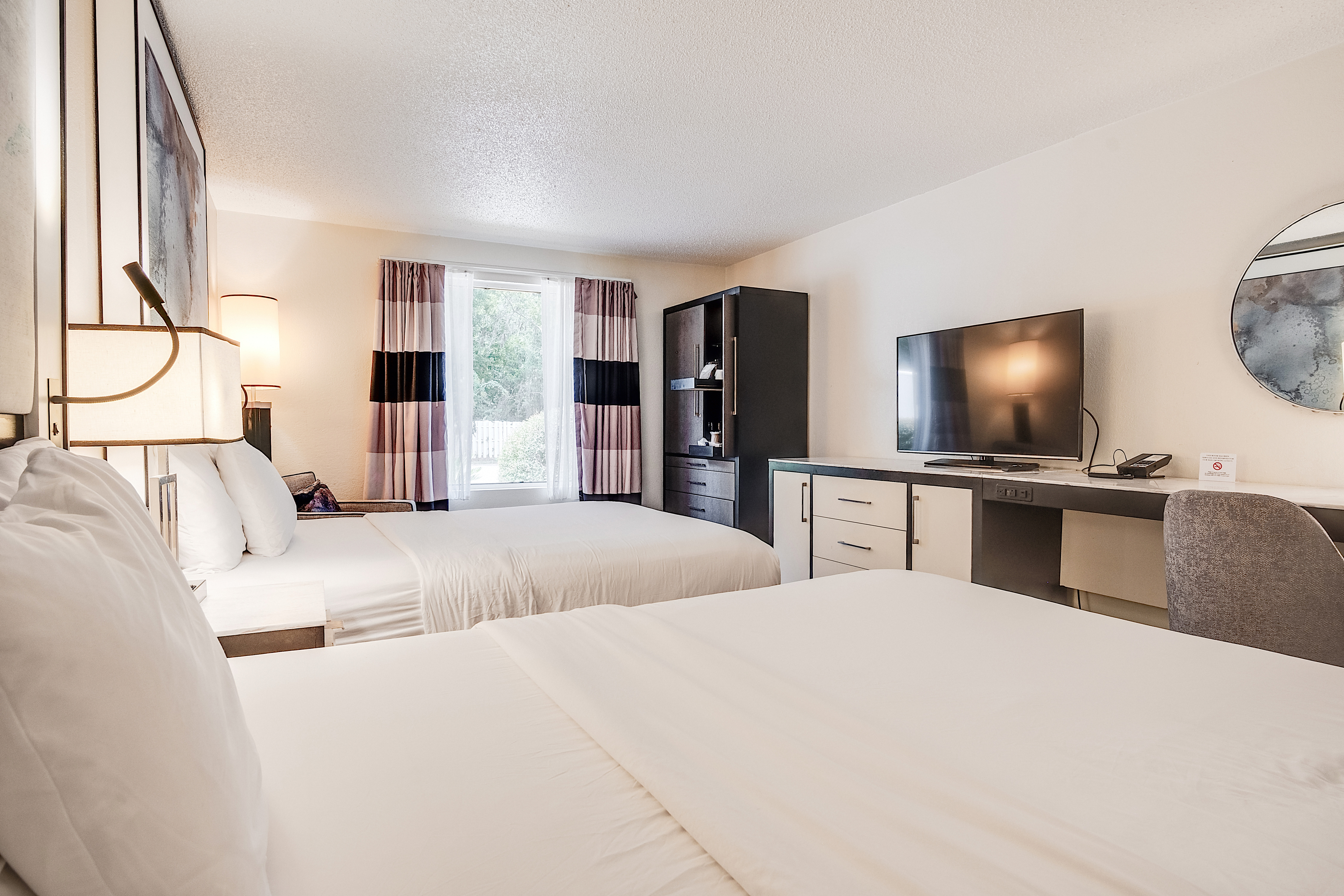 Guest room at the Clarks Inn Savannah Airport in Pooler, Georgia