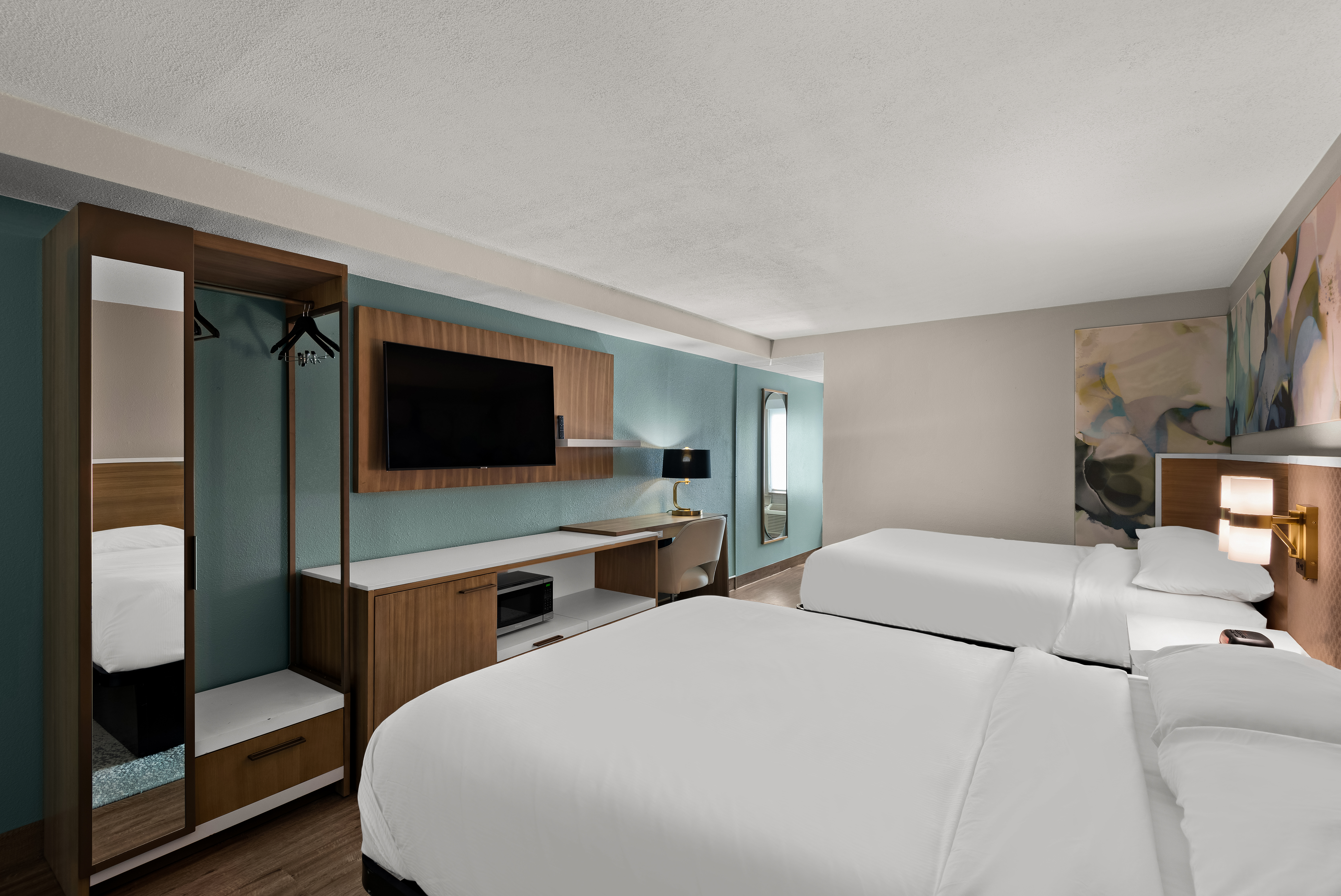 Guest room at the Wyndham Garden Ankeny in Ankeny, Iowa